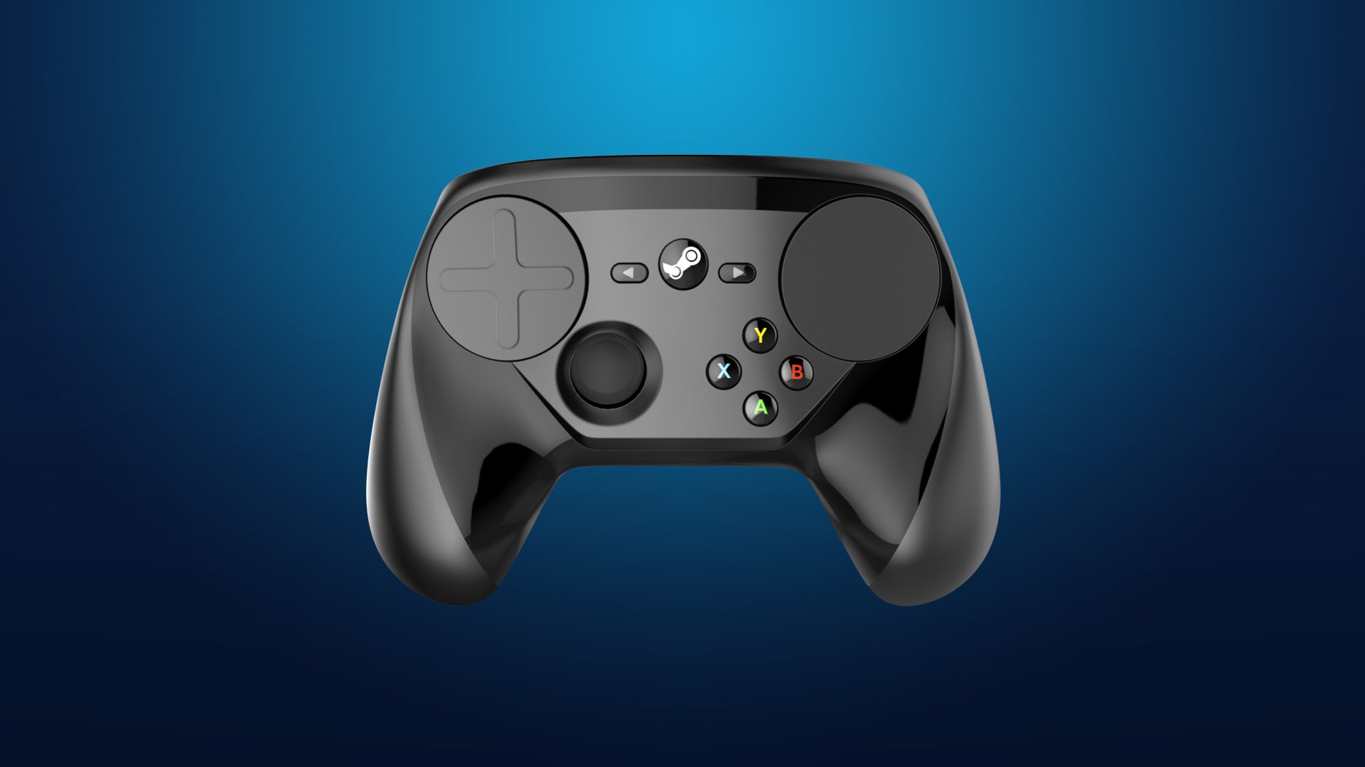 An image showing a Steam Controller.