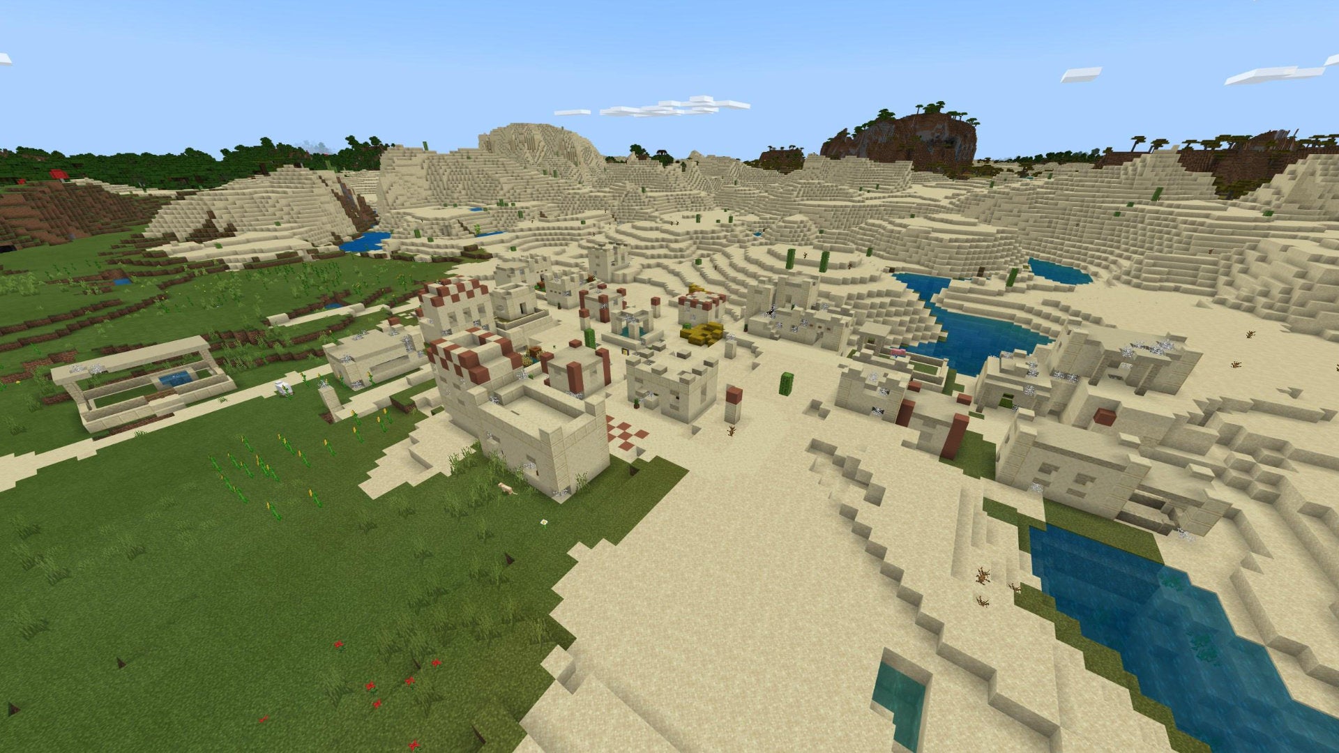 A Minecraft Bedrock screenshot of a new world created with the seed -2125155448.