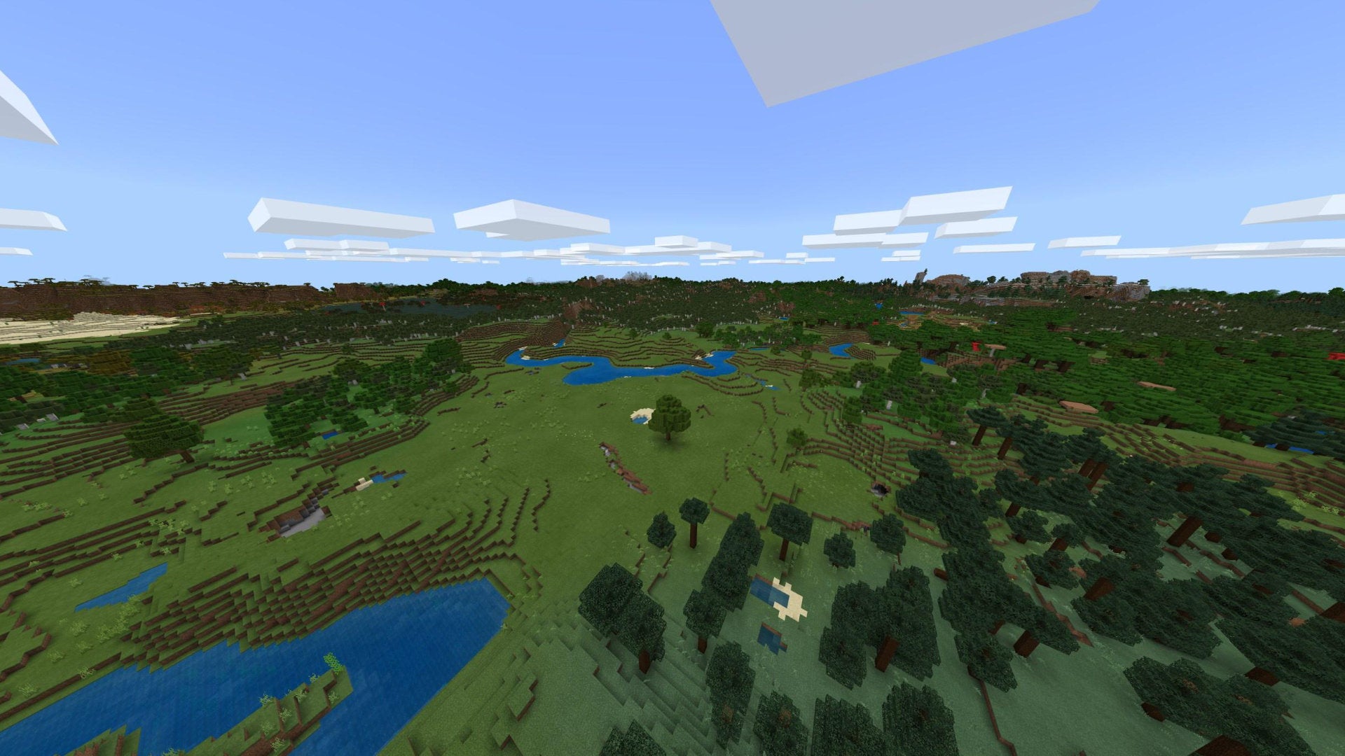 A Minecraft Bedrock screenshot of a new world created with the seed -1675222121.