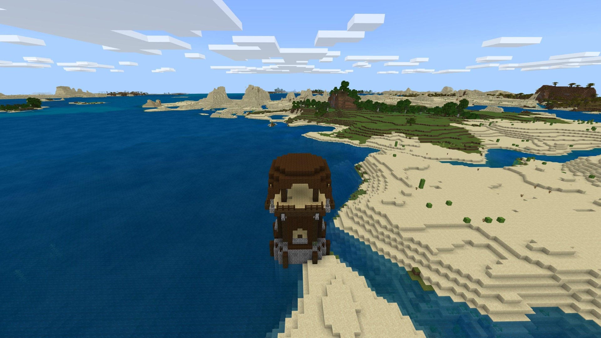A Minecraft Bedrock screenshot of a new world created with the seed -872552281.