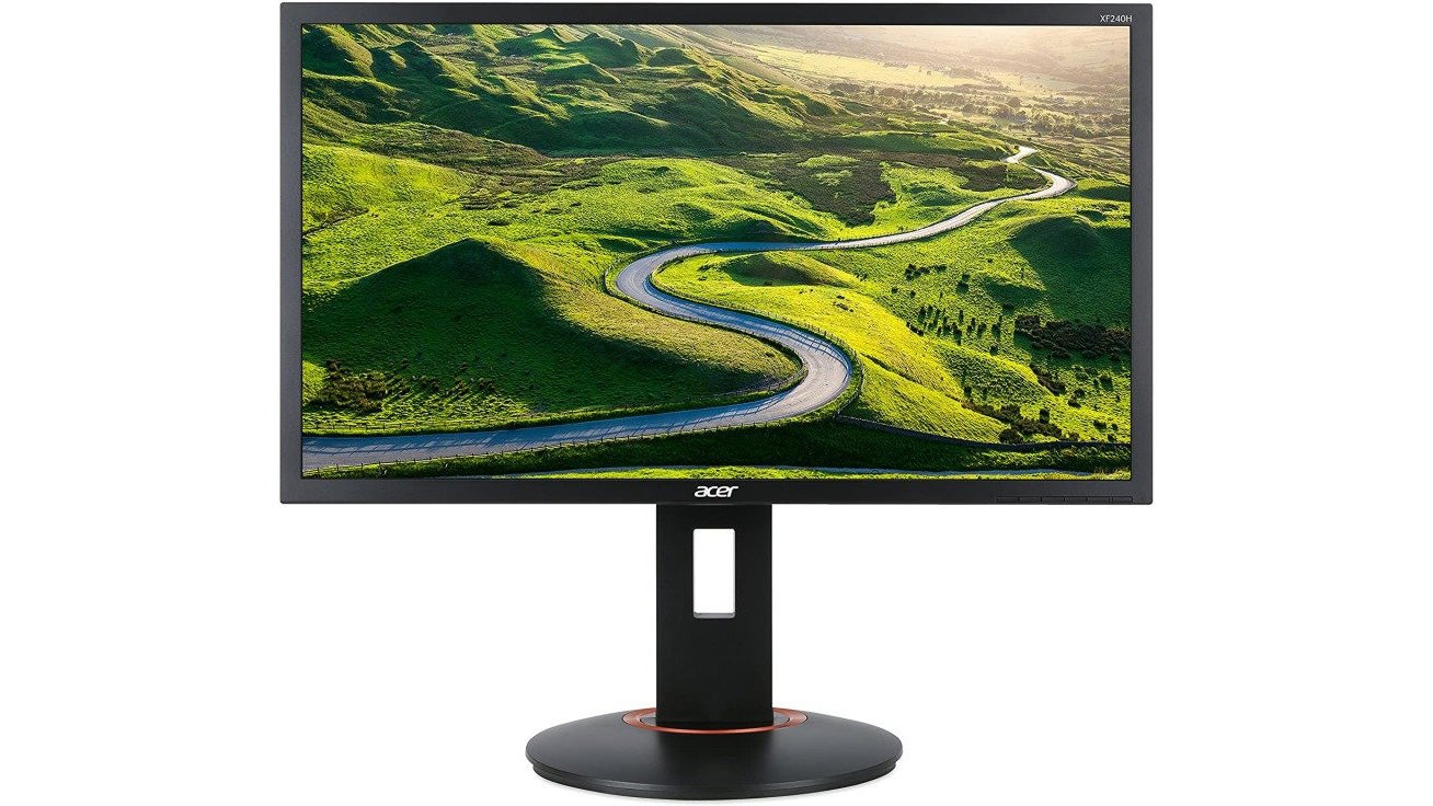 a photo of the acer xf240qs gaming monitor with 24-in span, 165hz refresh rate and FreeSync support