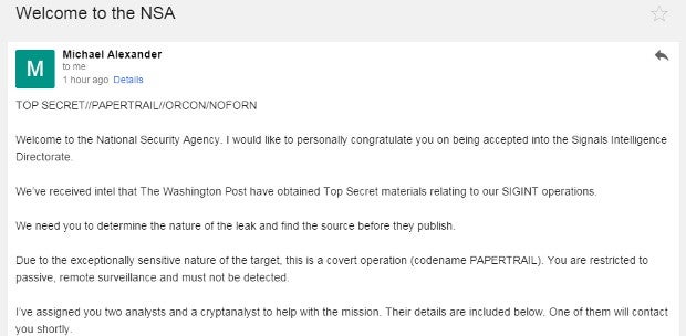 Image for Top Secret Is A Game About The NSA Played Via Email 