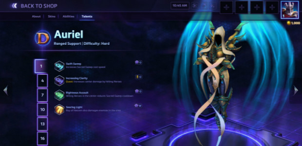 auriel heroes of the storm build