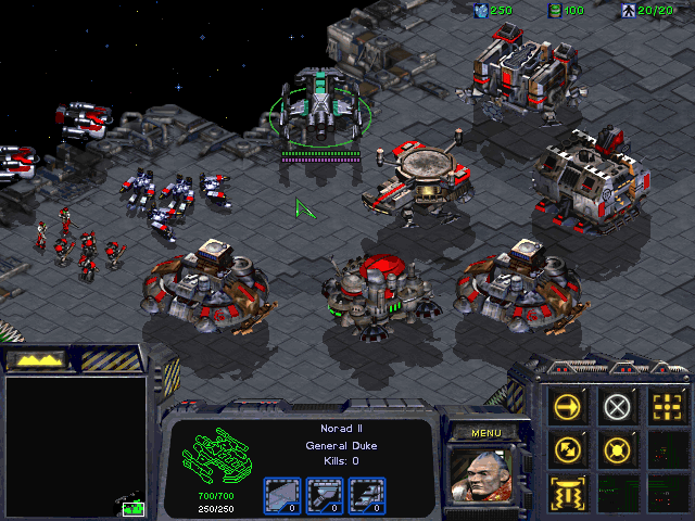 Several flying units gather in Starcraft