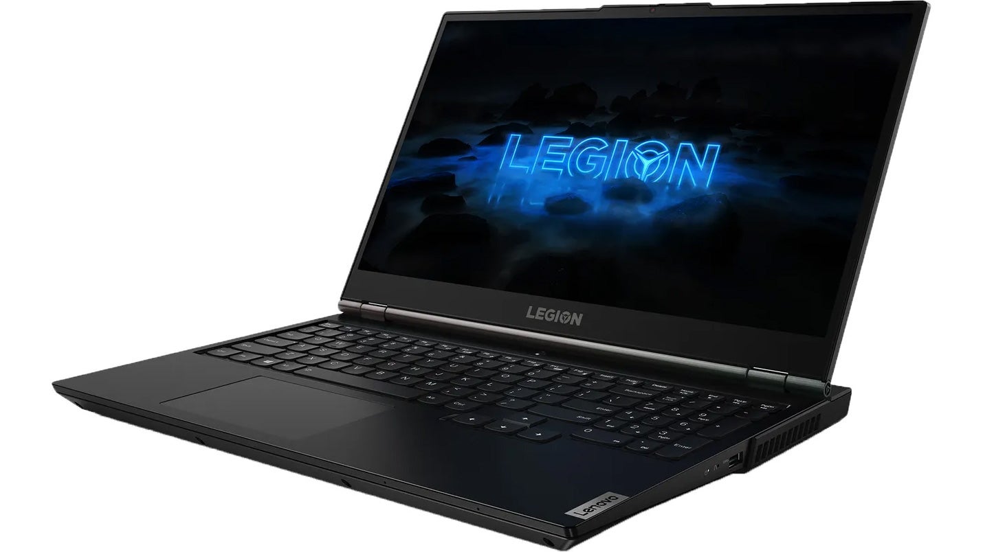 a photo of a lenovo legion 5 gaming laptop with gtx 1650 graphics card