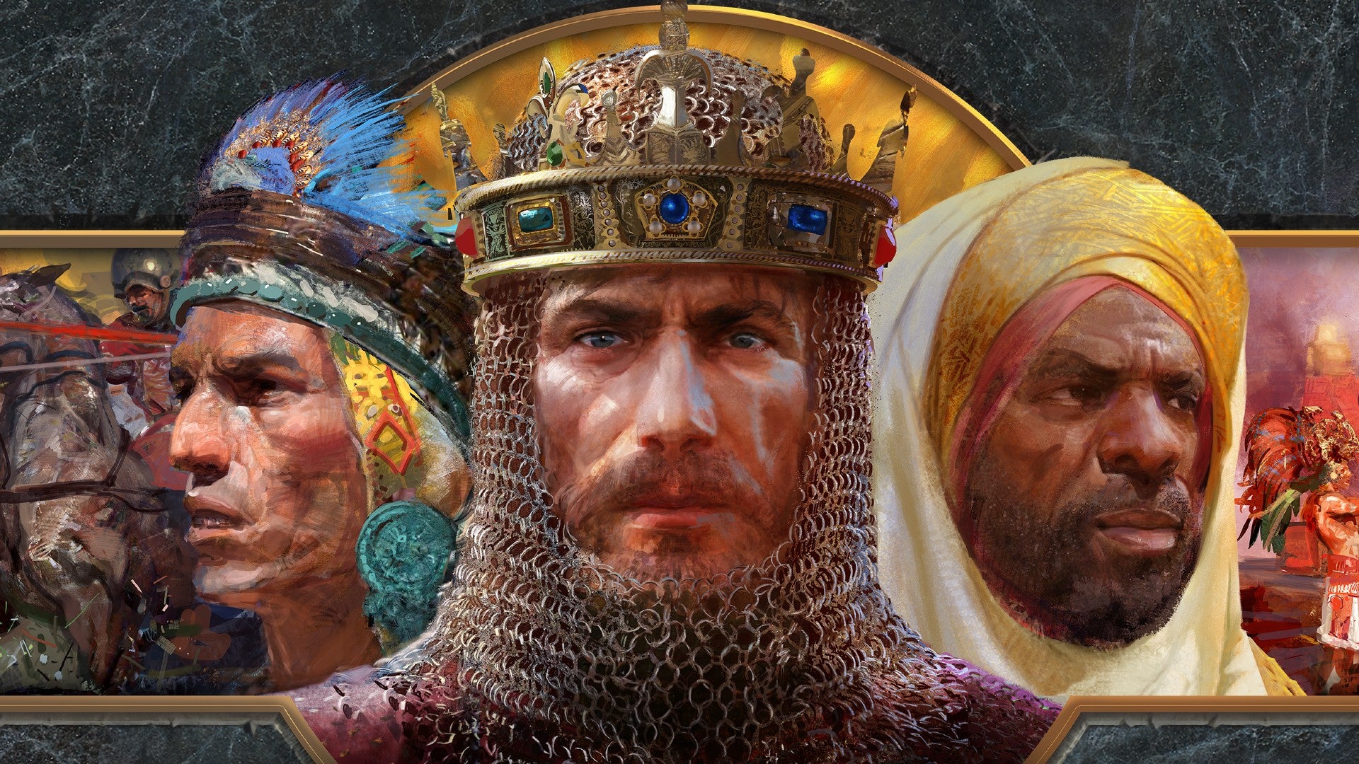 Image showing various characters that represent their factions in Age Of Empires 2.