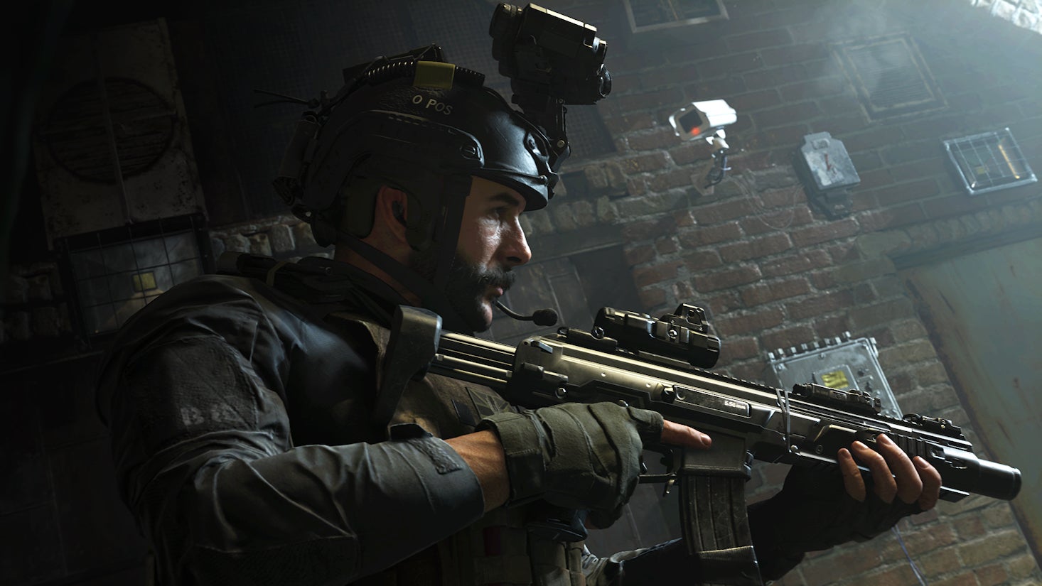 Screenshot from Call of Duty Modern Warfare showing a soldier holding a rifle