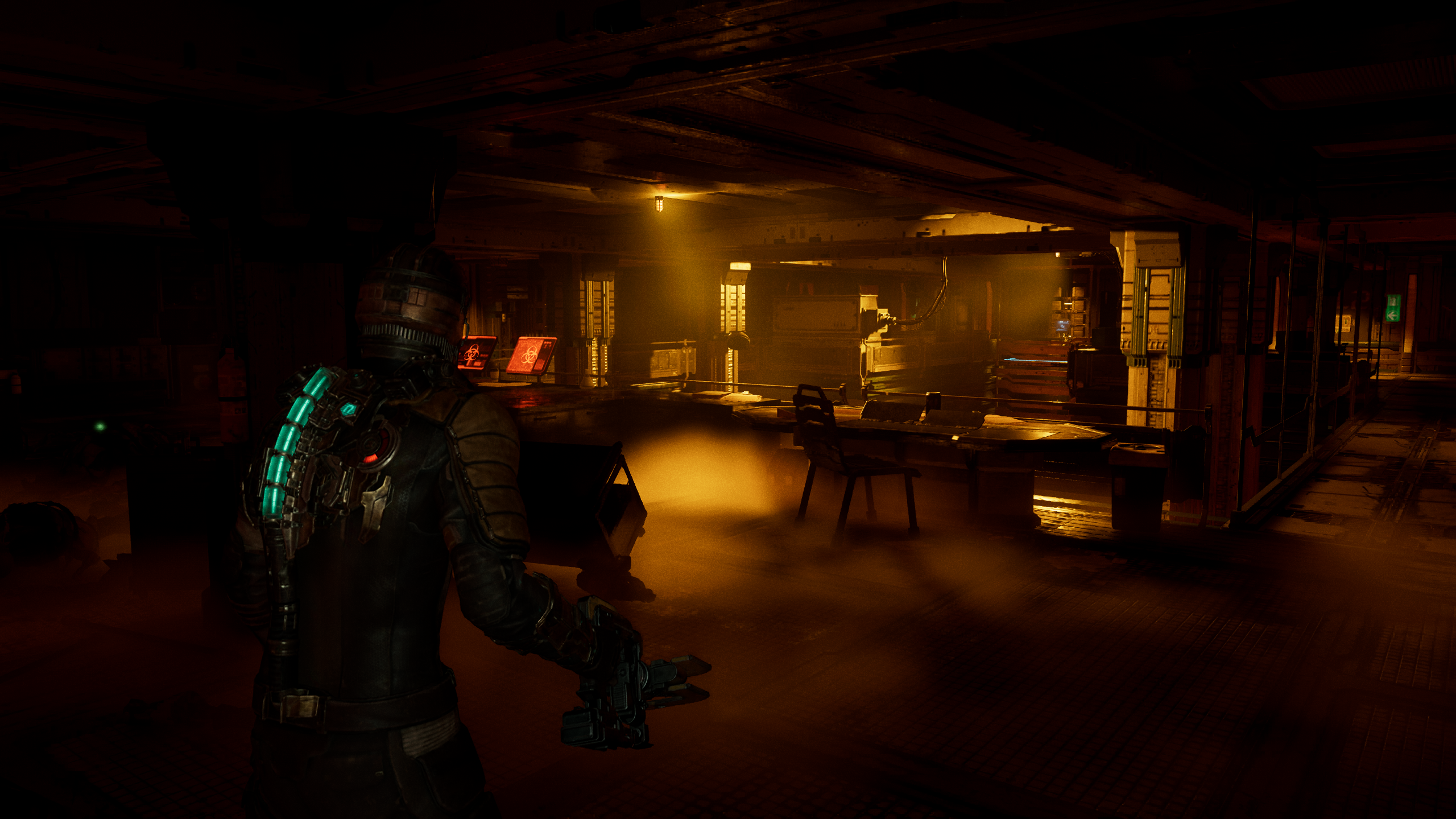 The Ishimura's med bay enters lockdown in the Dead Space remake.