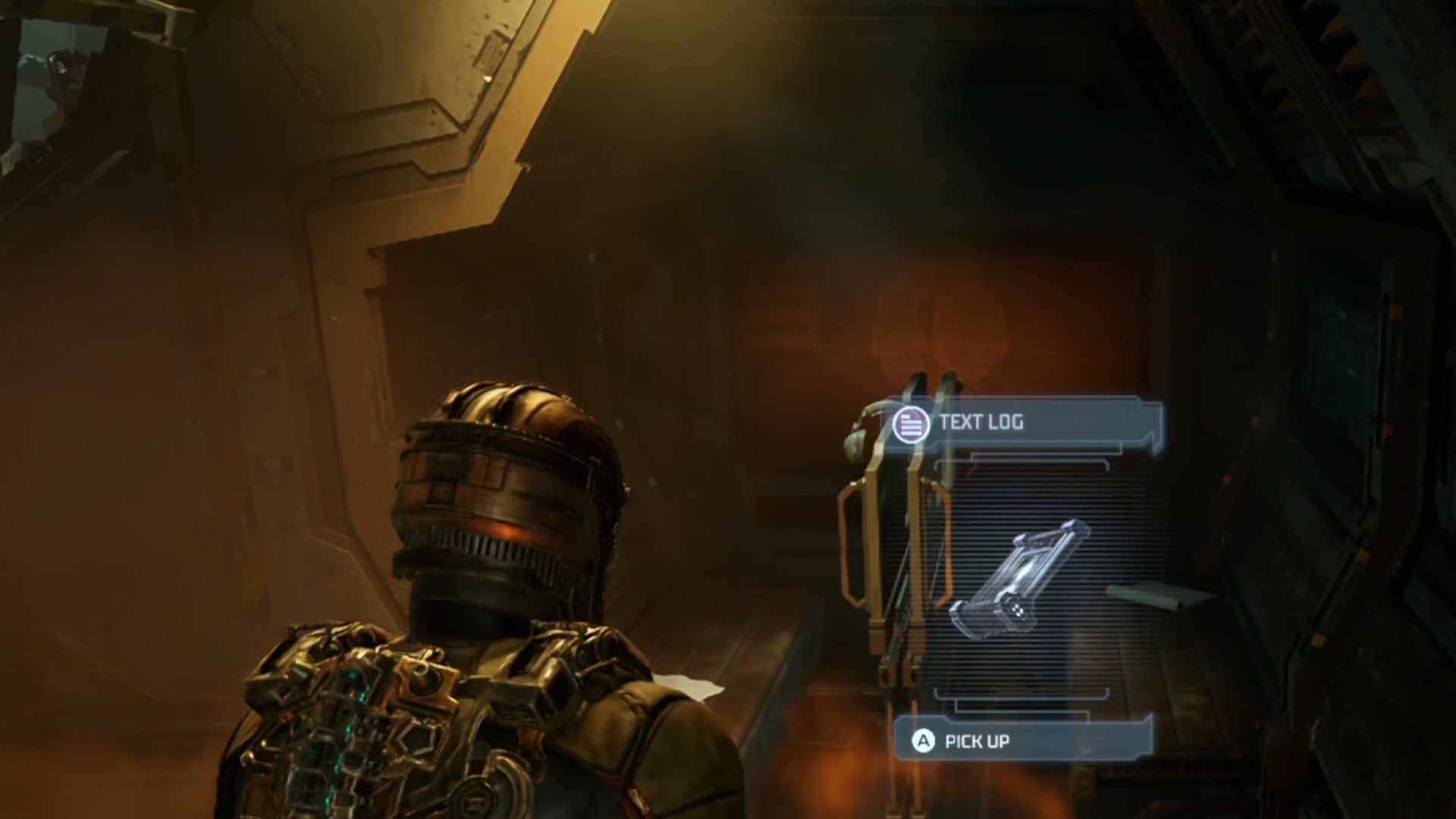 Dead Space image showing a Text Log on the Kellion.