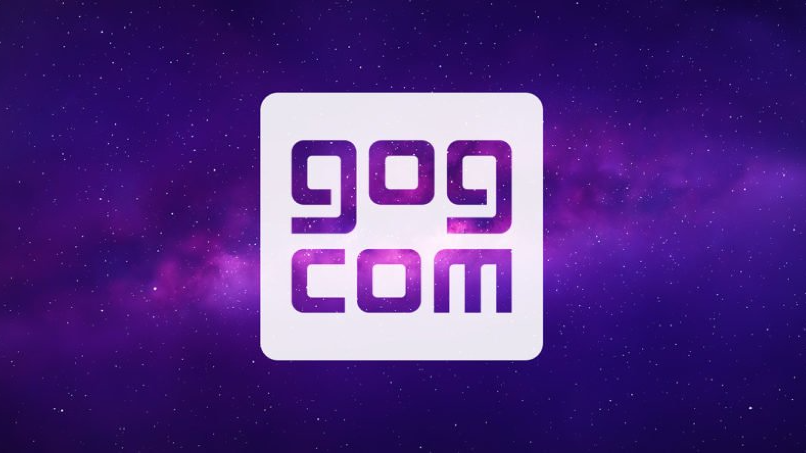 Art of the GOG logo on a space background