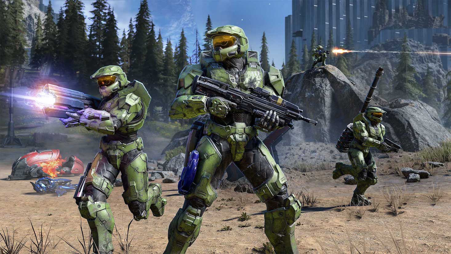 Four master chief are ready to fight in Halo Infinite