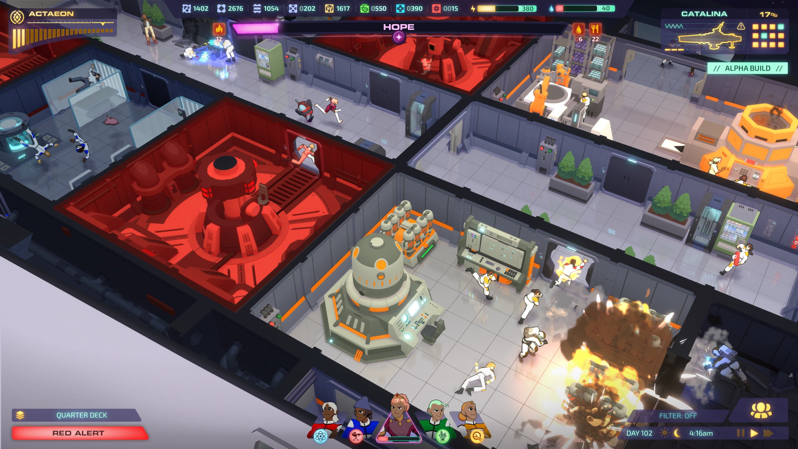 Several rooms are under attack in Jumplight Odyssey