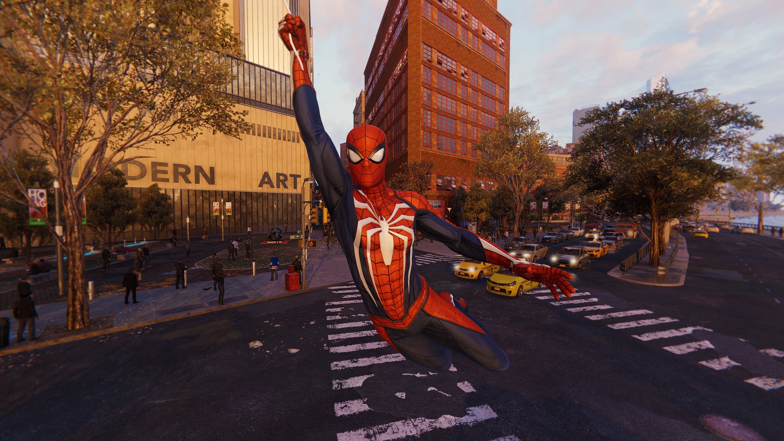 Spider-Man swings into action in Marvel’s Spider-Man Remastered.