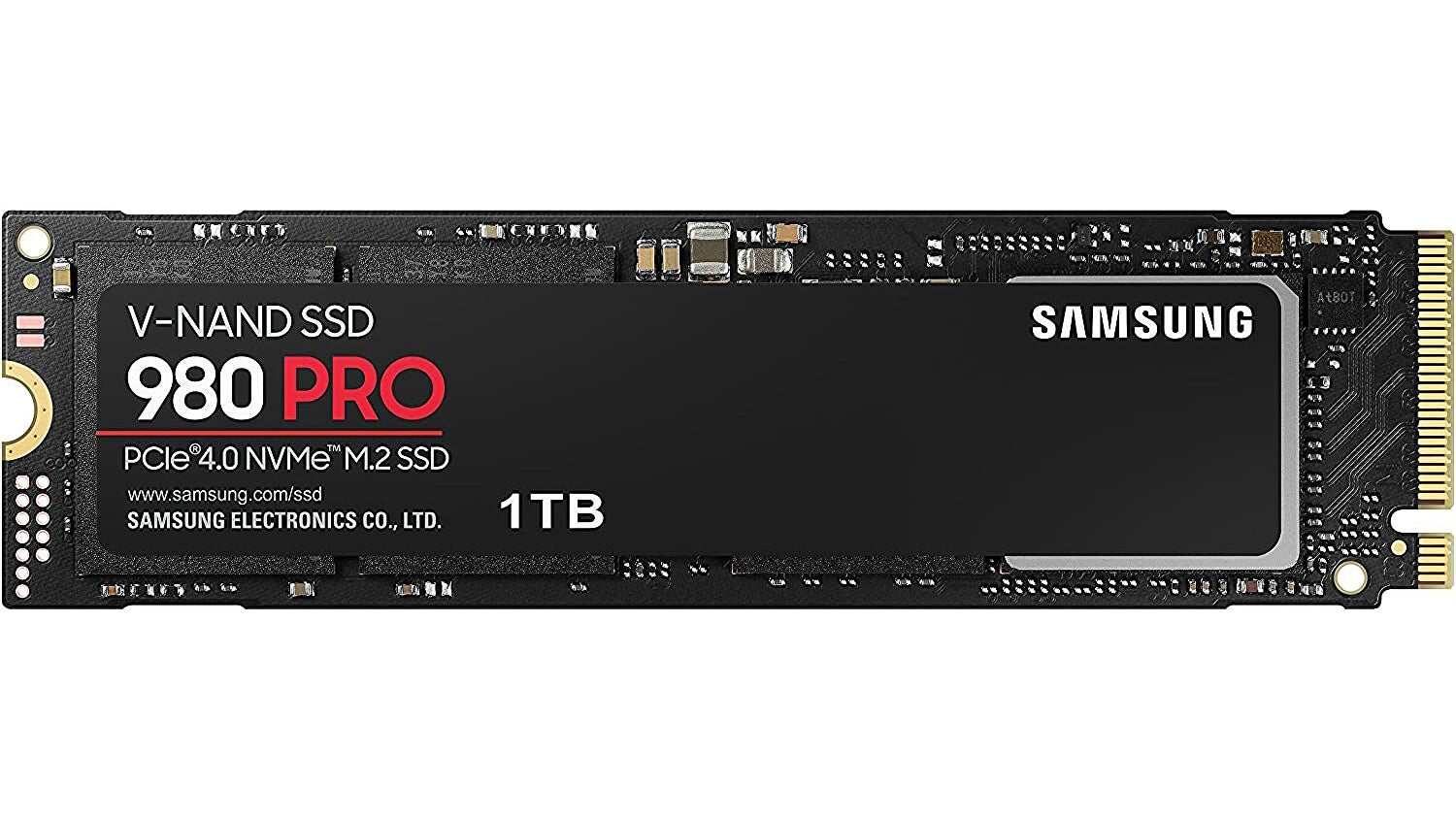 samsung 980 pro nvme pcie 4.0 ssd, shown in a 1tb capacity.