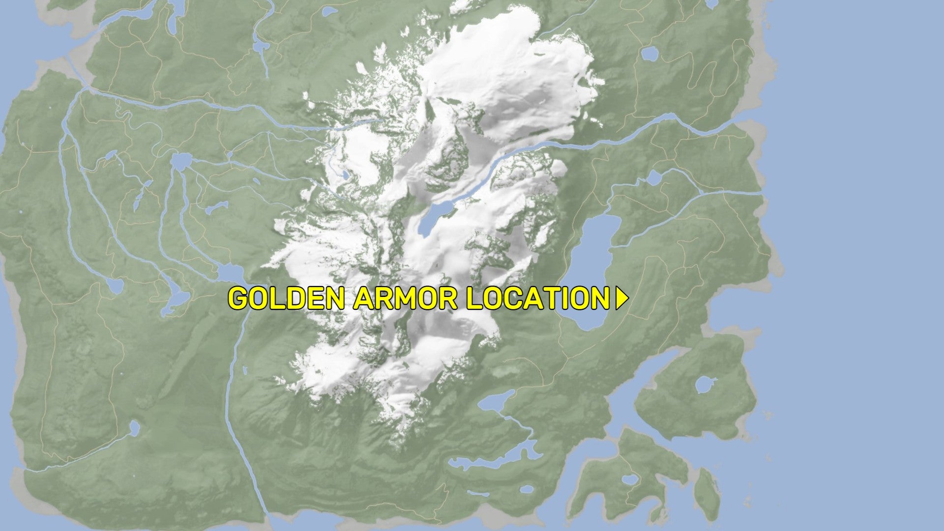 A map denoting the location of the Golden Armor in Sons of the Forest.