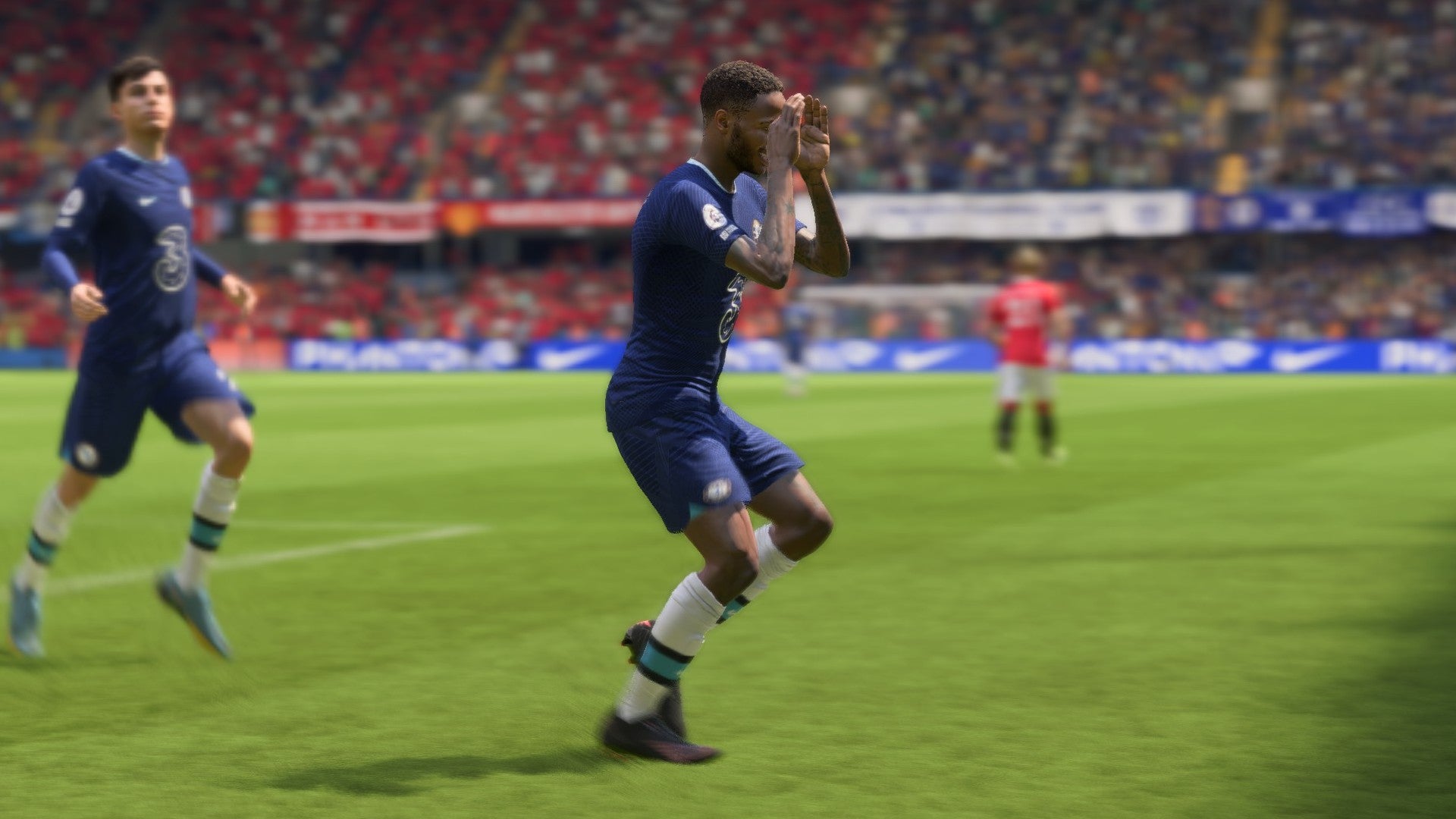 Sterling doing the Griddy in FIFA 23.
