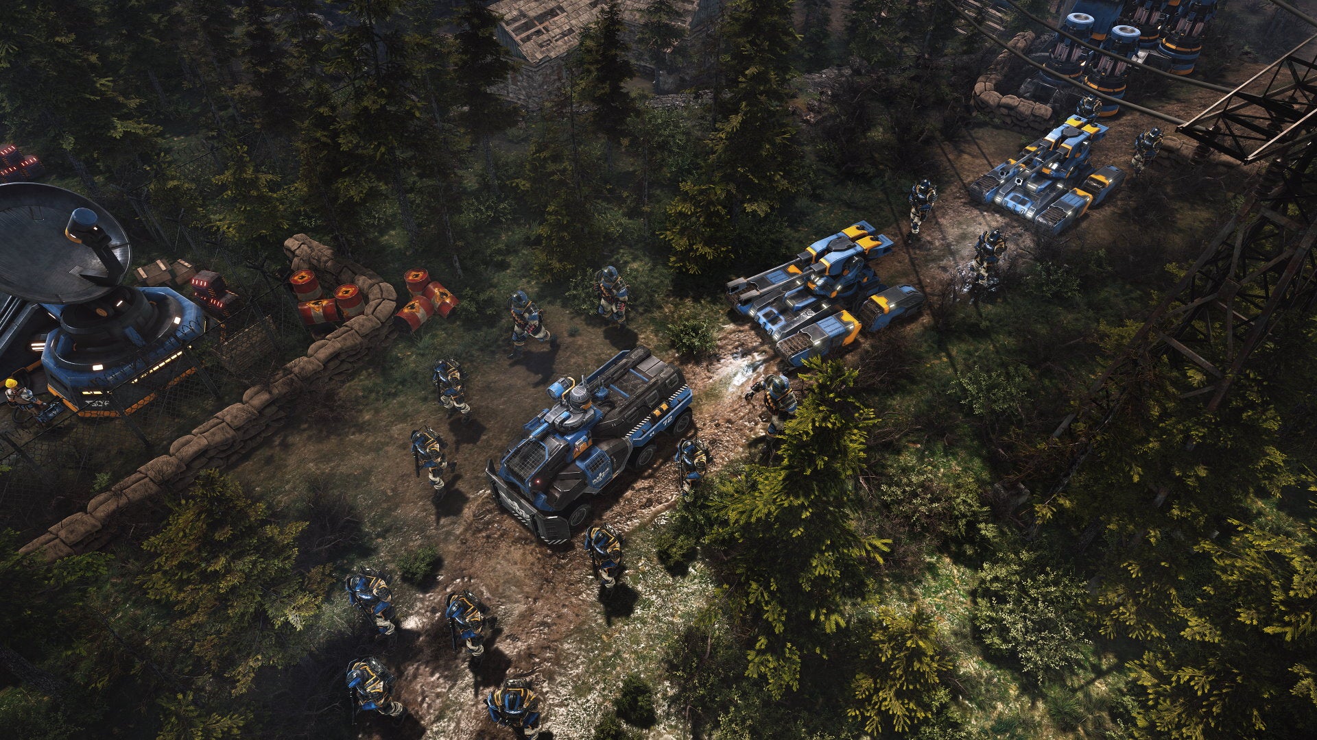 Tanks move into position in Tempest Rising