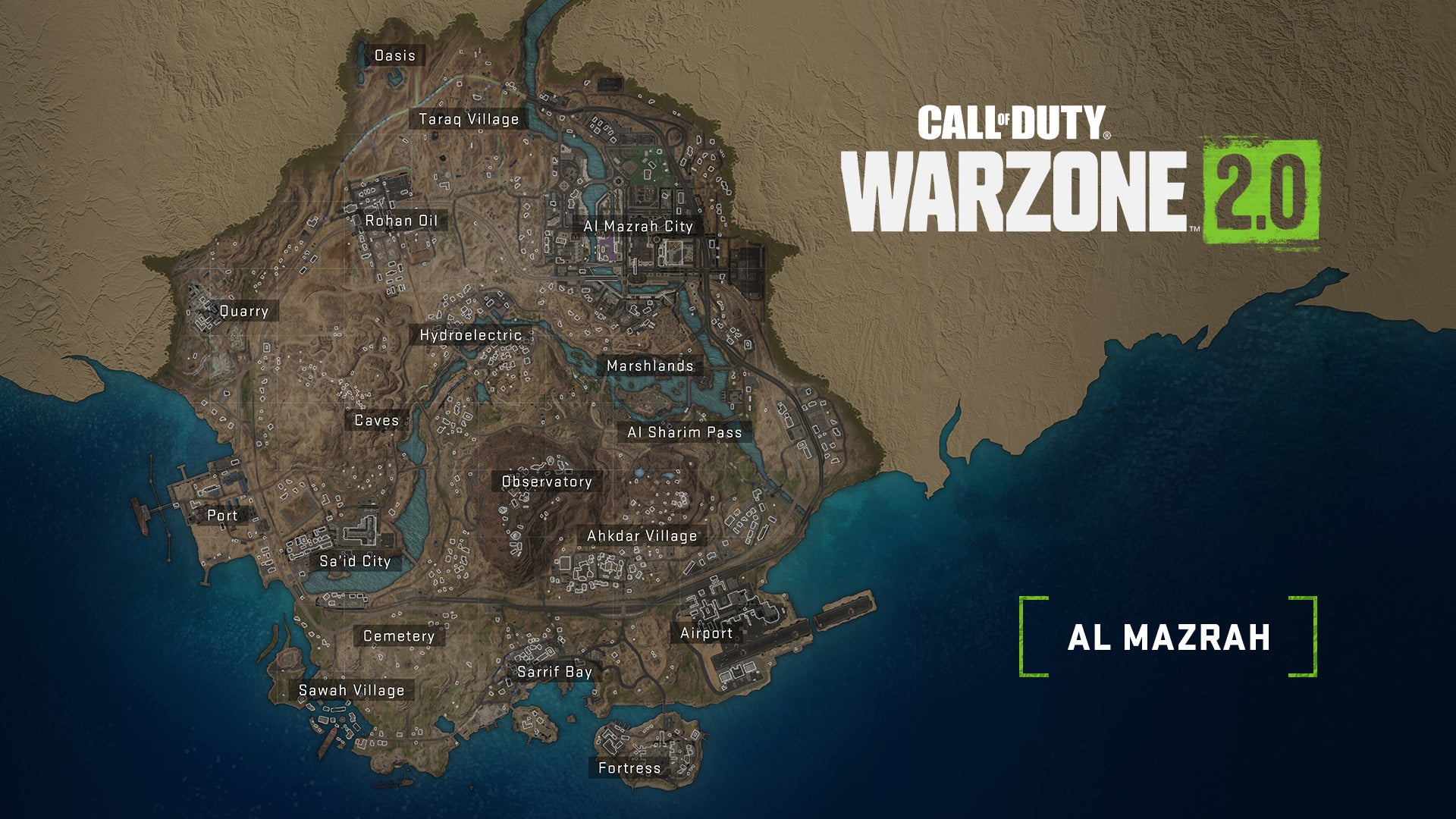 Call Of Duty Warzone 2.0's first-look Al Mazrah map.
