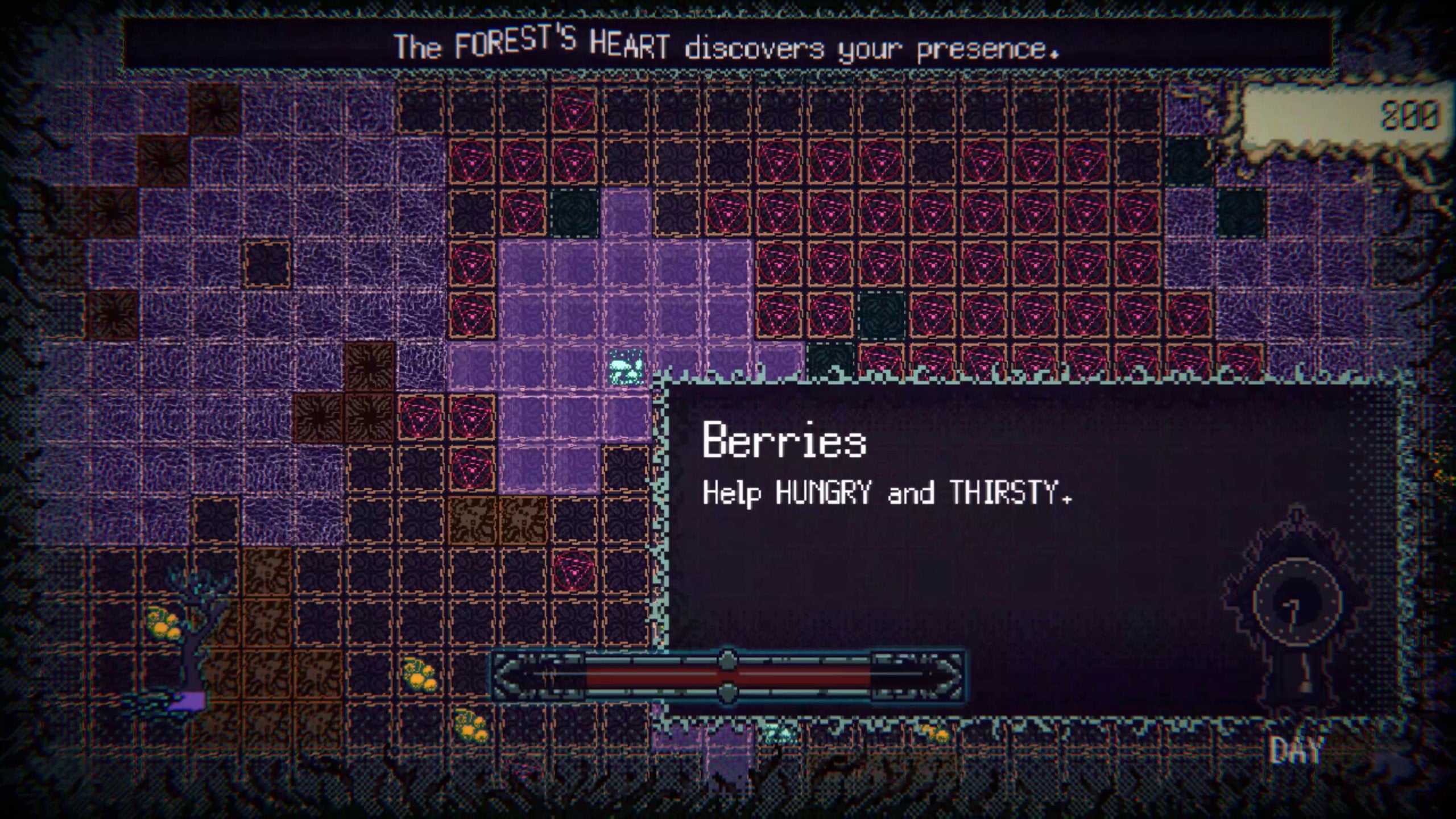 Berries help the hungry and thirsty in Witch Strandings