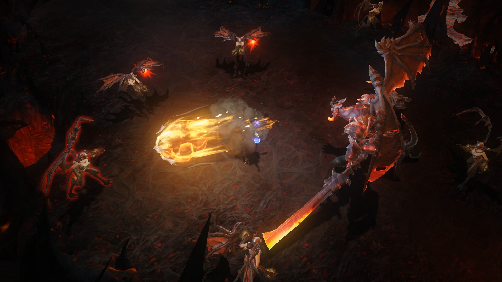 A Wizard hurls a Scorch spell in Diablo Immortal