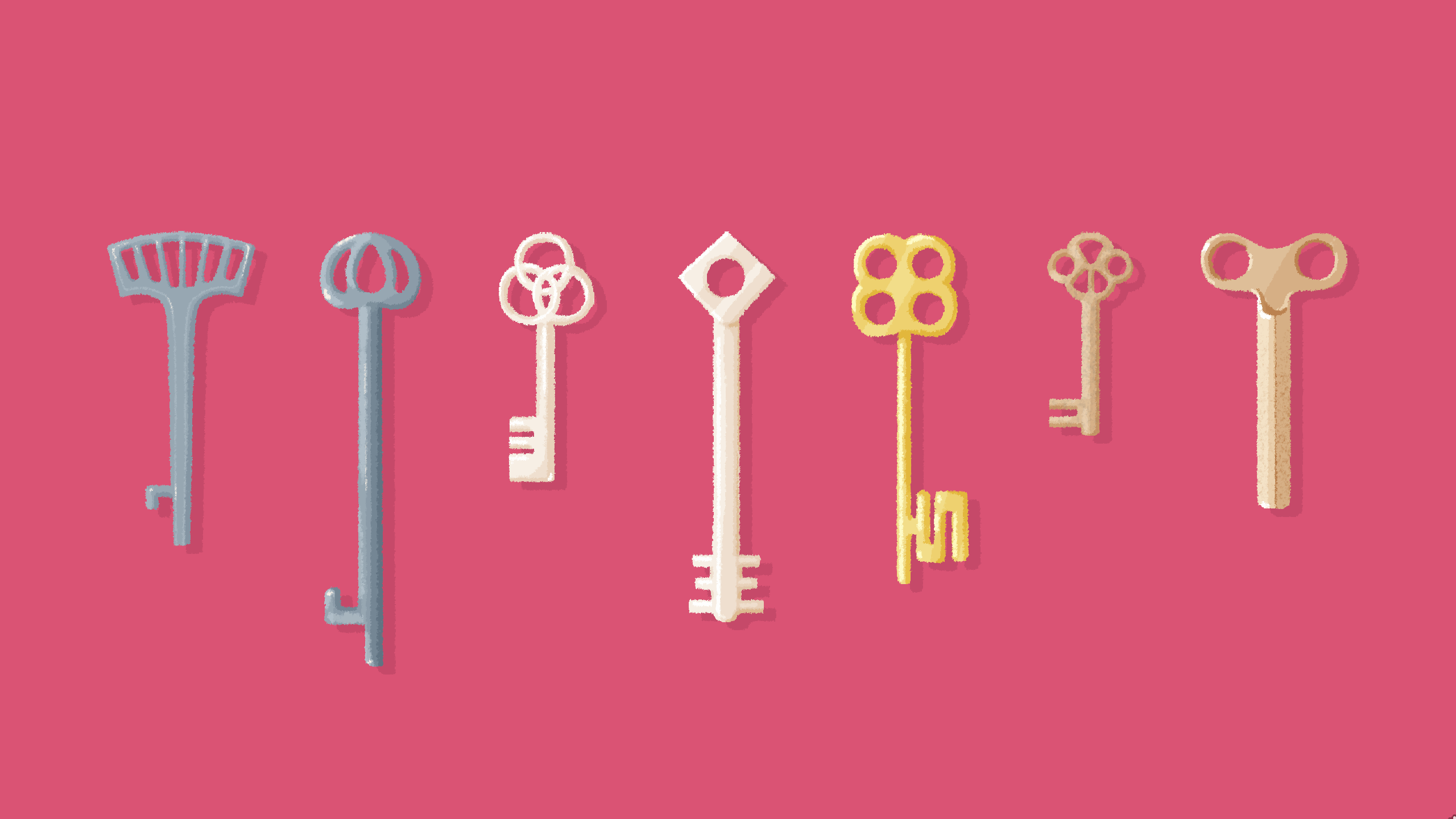 Um monte de chaves incompatíveis em uma captura de tela de A Little to the Left.