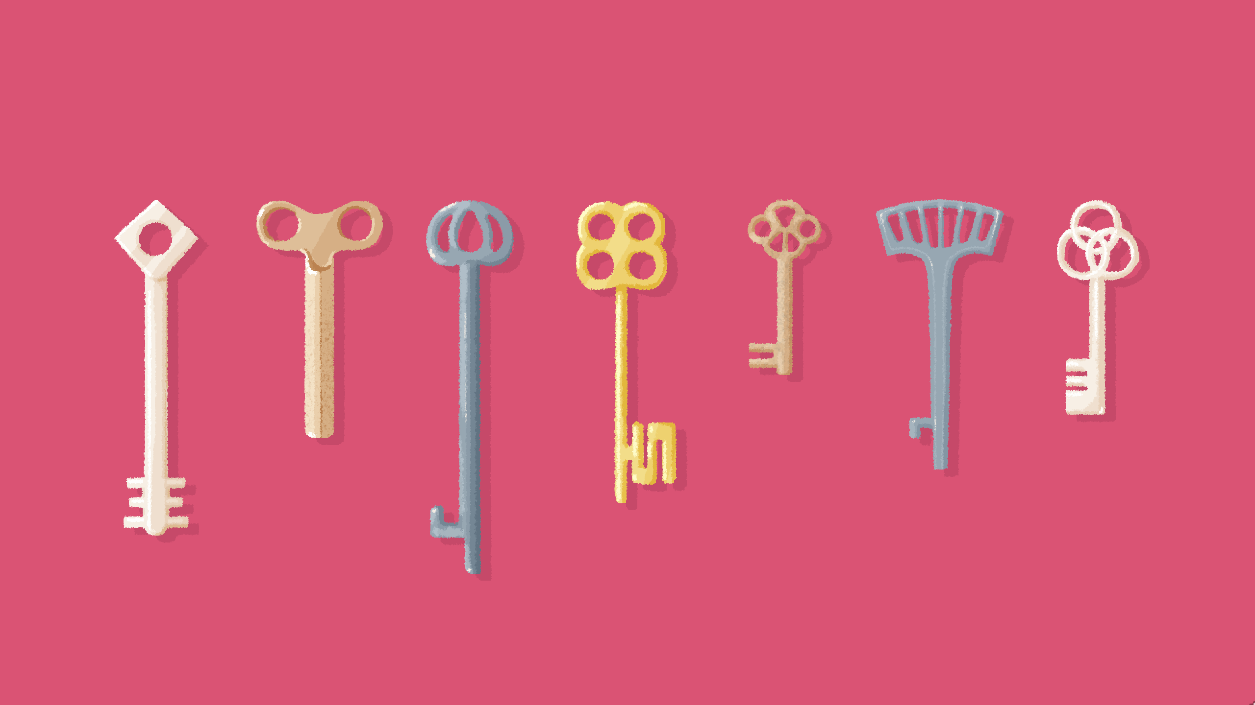 A load of mismatched keys in a screenshot from A Little to the Left.