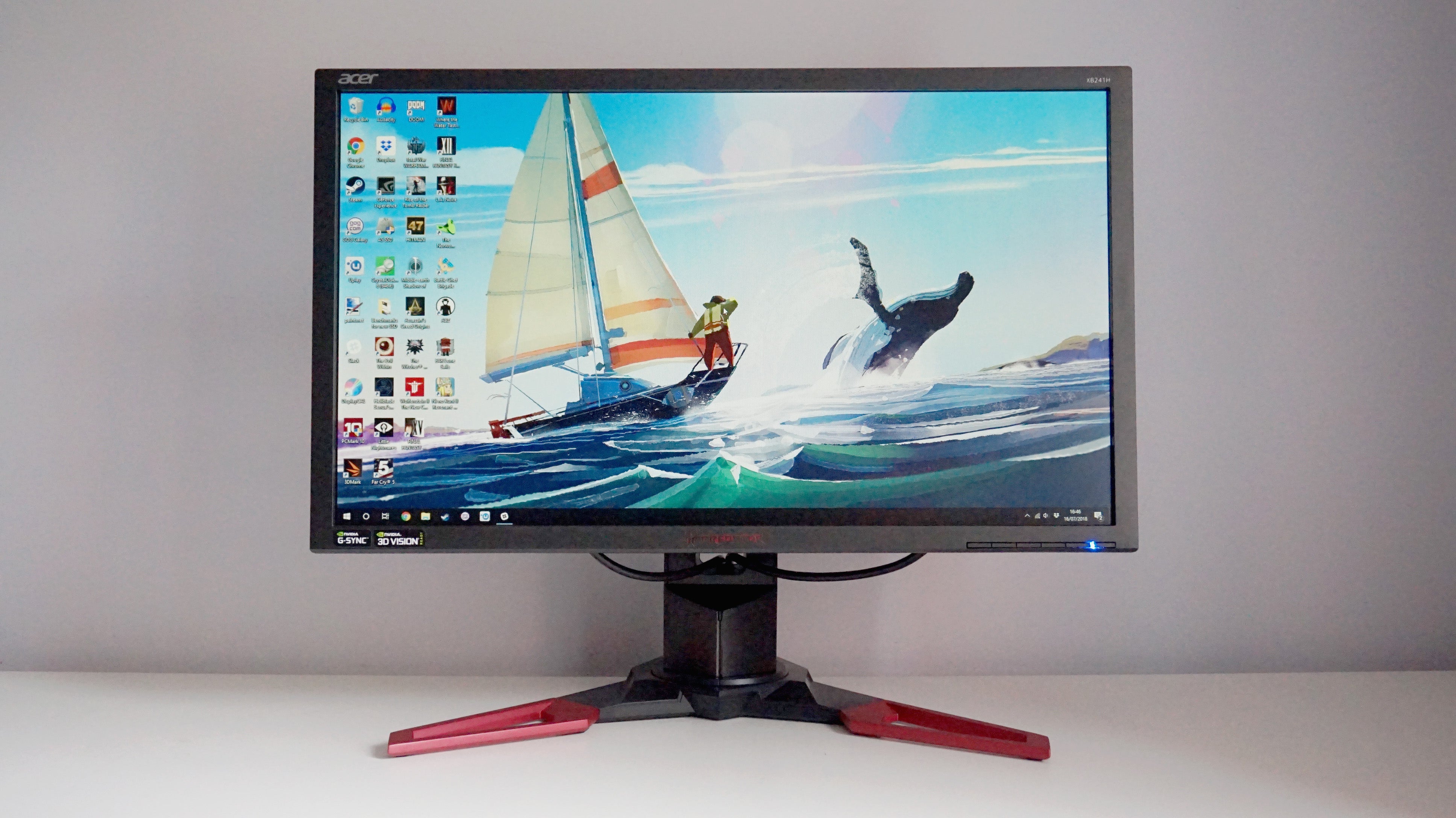 A photo of the Acer Predator XB241H gaming monitor