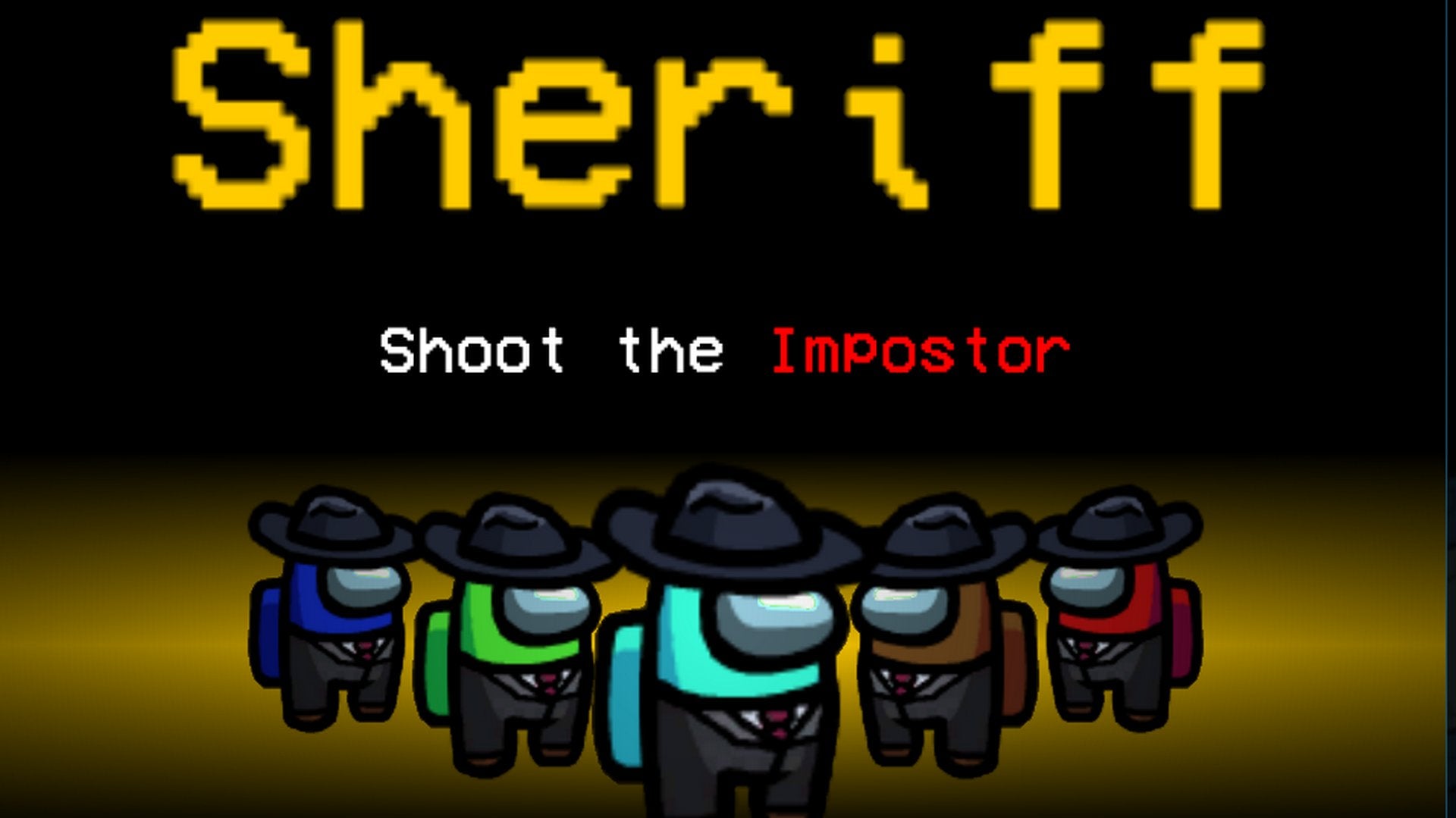 The title screen for the Sheriff Among Us mod