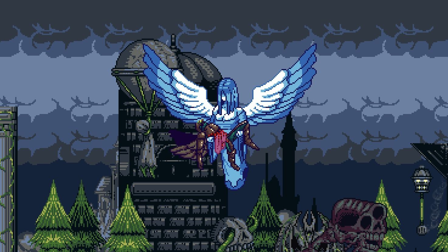 O jogo de plataforma goo cinza gótico Angel’s Gear respeita seu tempo