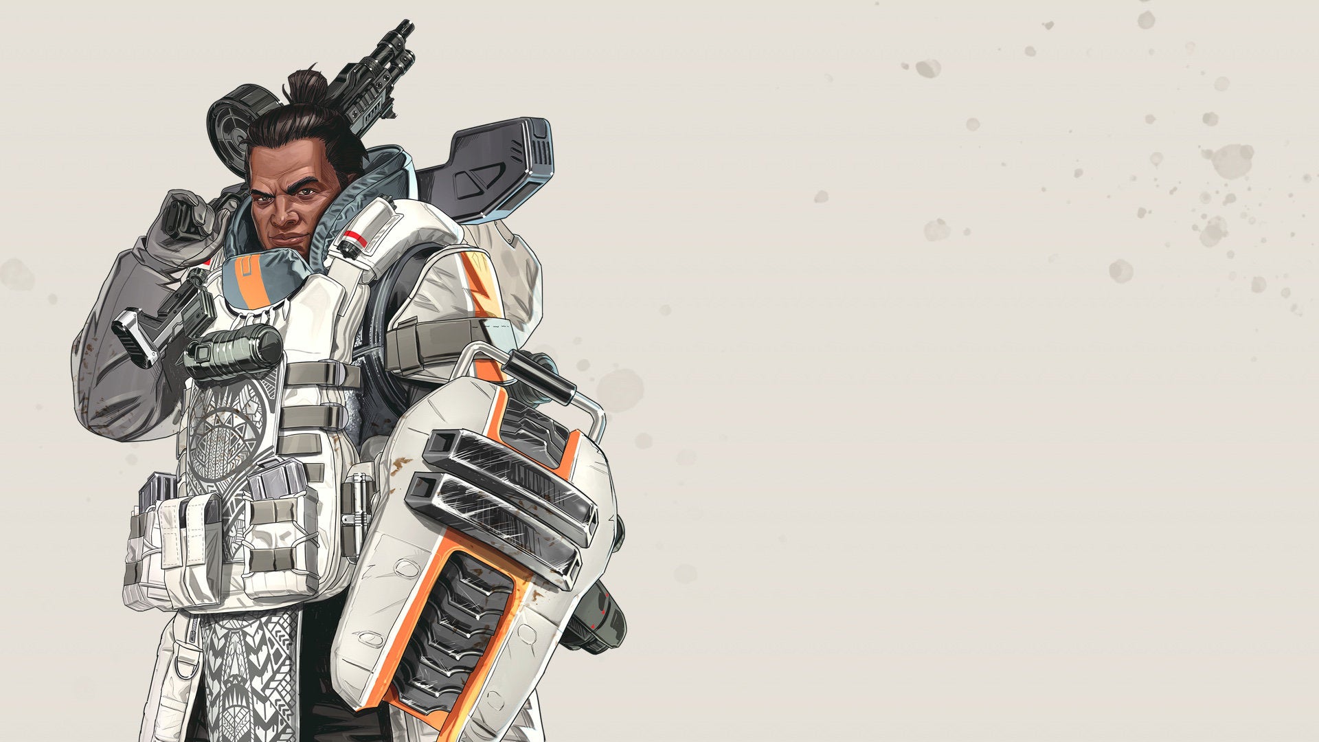 Official art of Gibraltar, one of the Apex Legends characters.