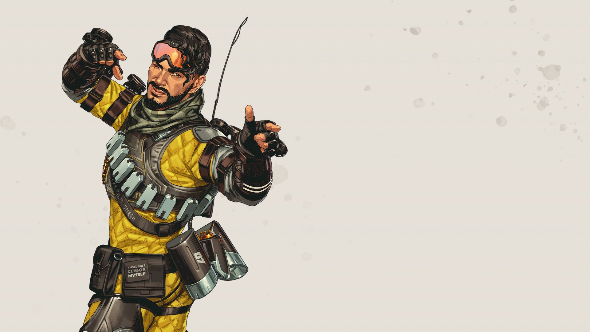 Official art of Mirage, one of the Apex Legends characters.