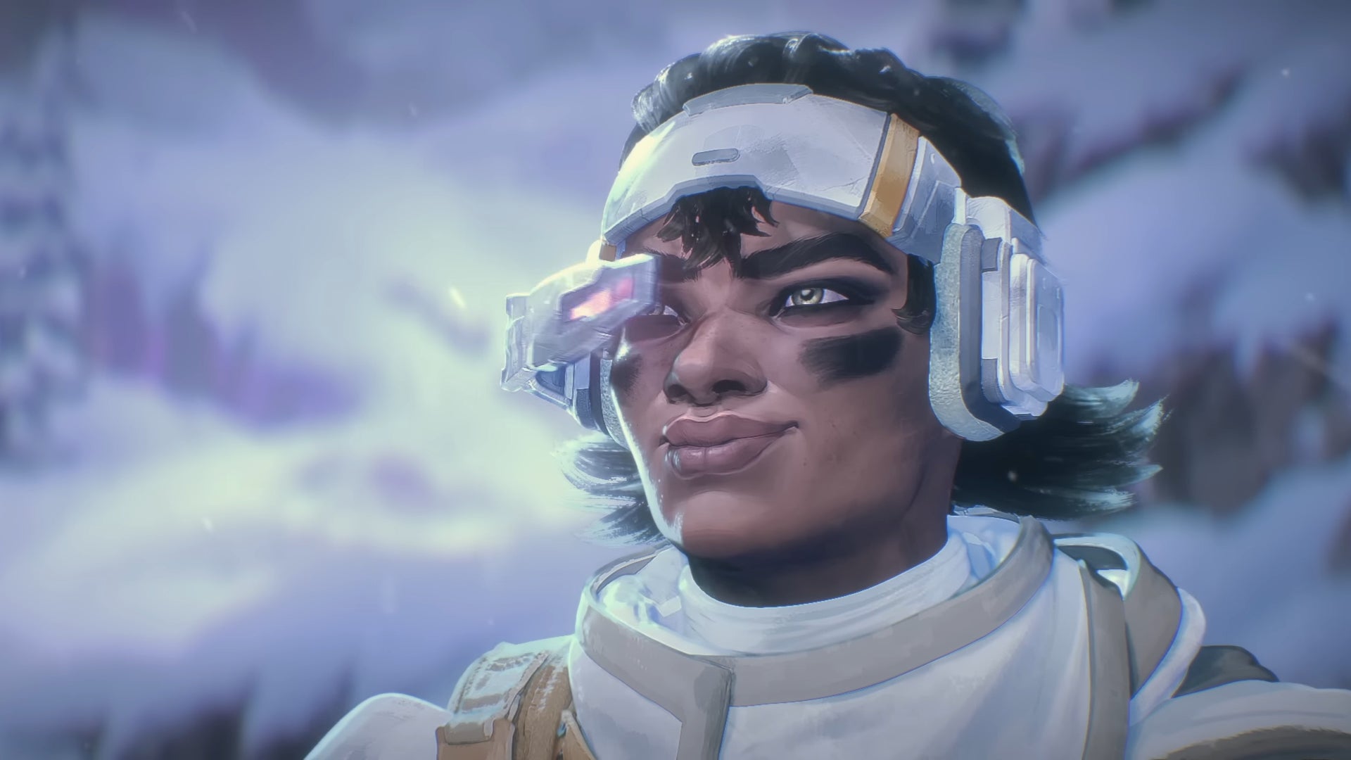 Vantage uses her eyepiece to look off into the distance in Apex Legends.