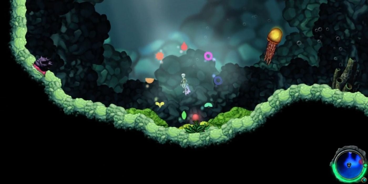 Aquaria metroidvania game level screenshot