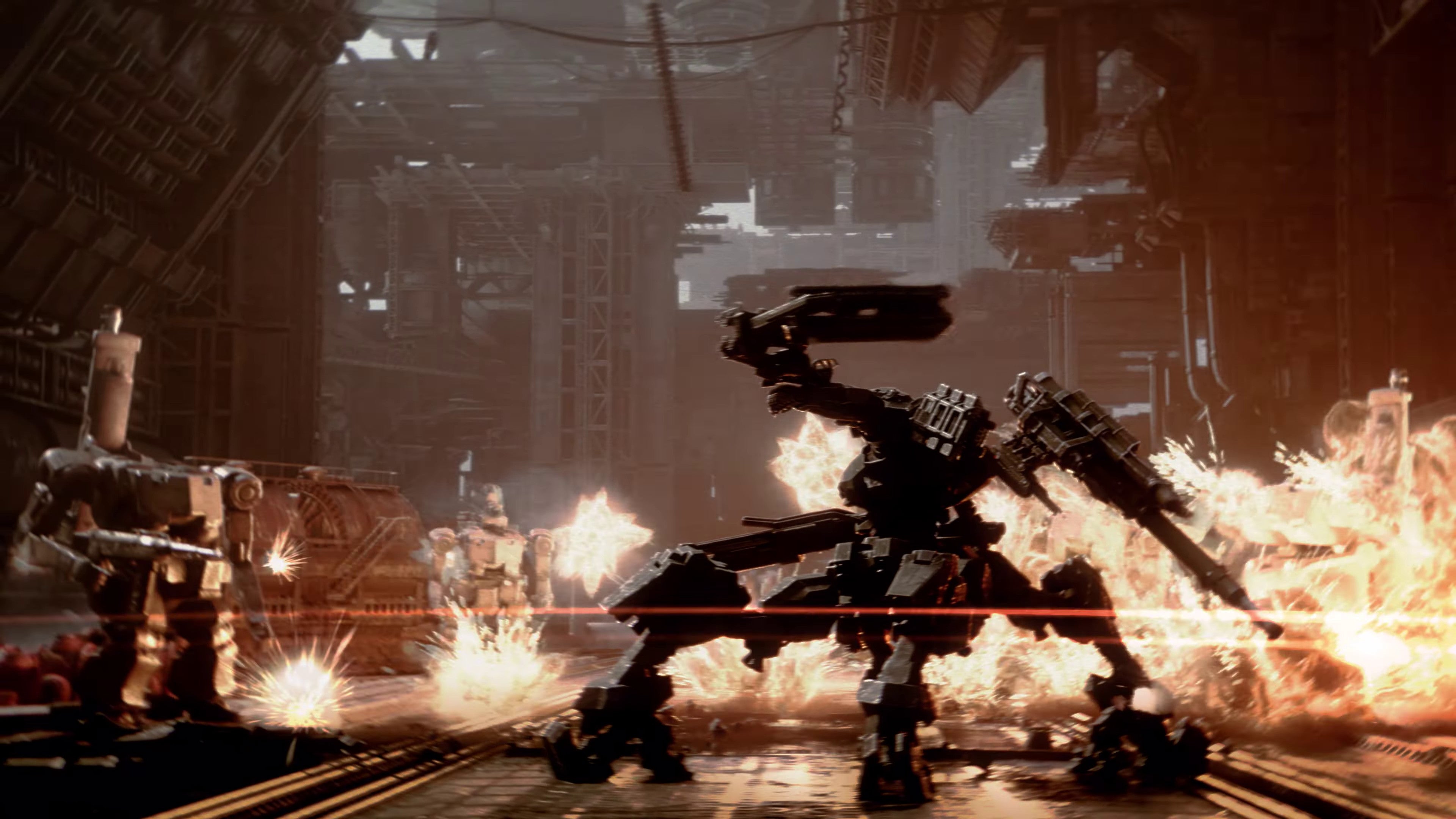 A cool mech in Armored Core VI: Fires of Rubicon's reveal trailer.
