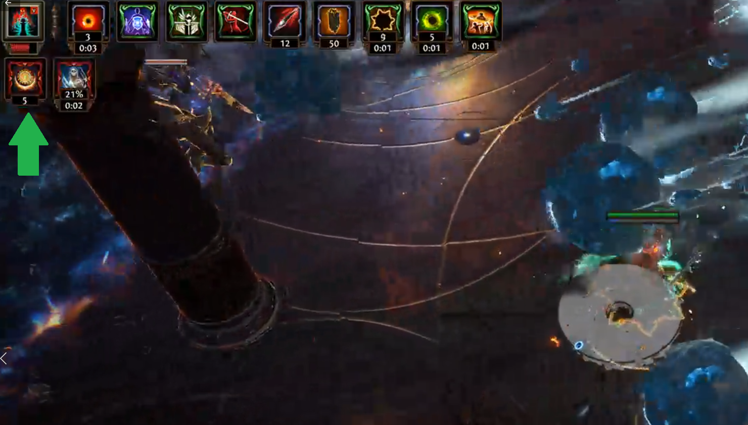 The Astral Avalanche attack from the Black Star in Path Of Exile