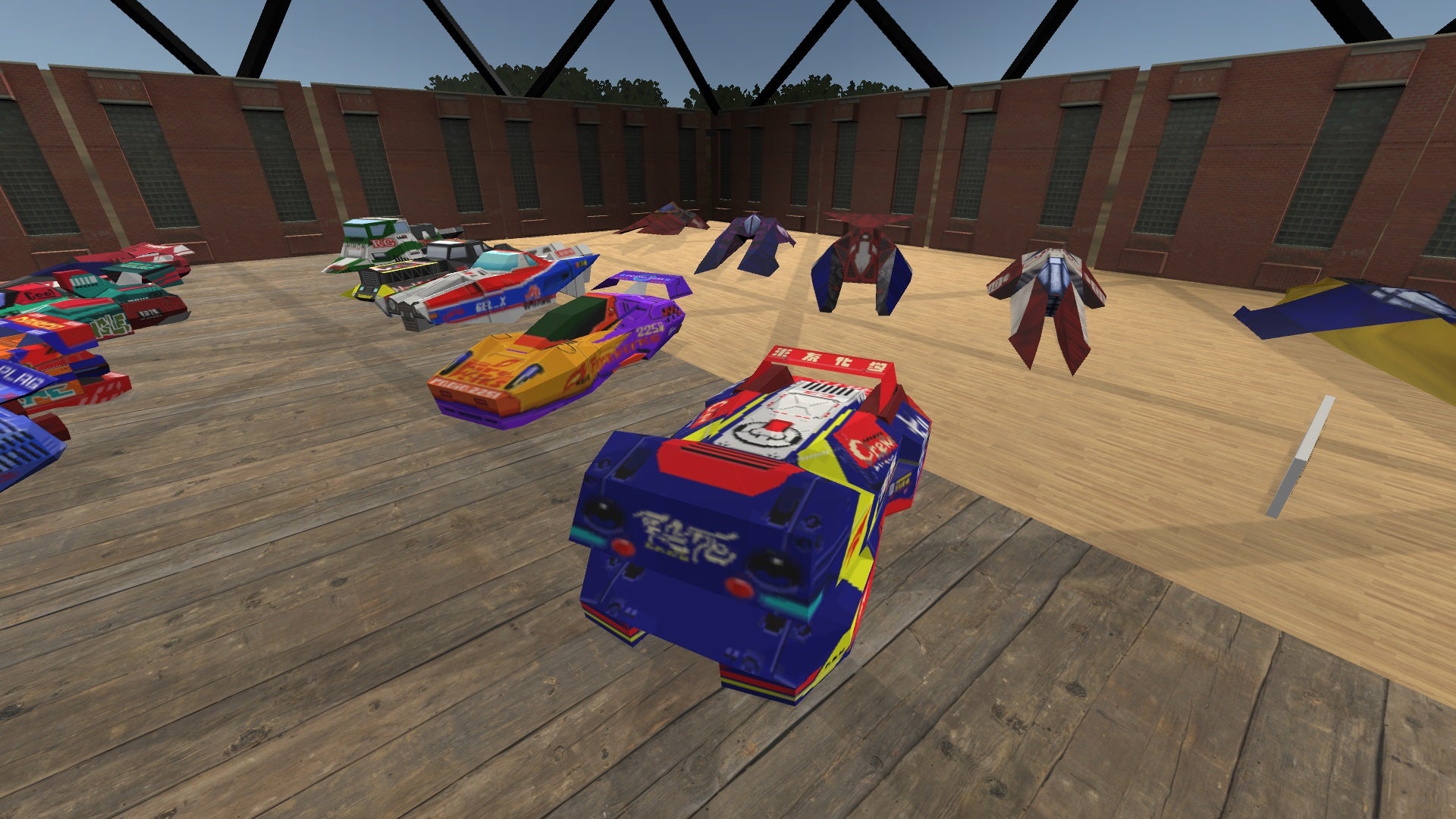 Image for Auto Museum 64's free parking lot is packed with stylish 90s racers