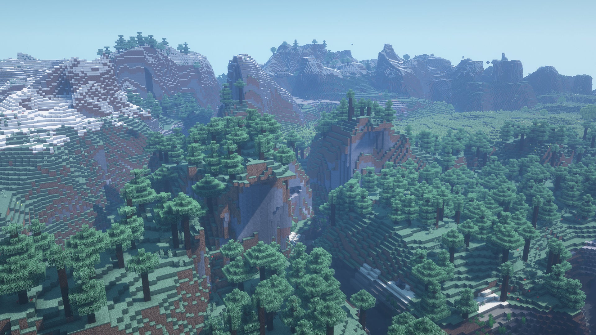 Bamboo Jungle and Snowy Hills Minecraft Seed