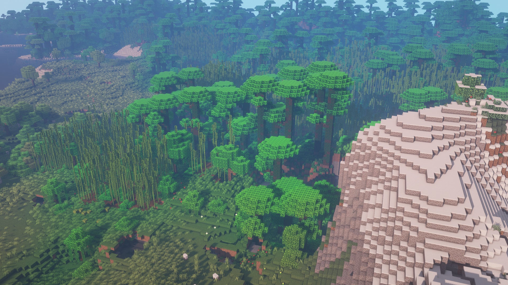 Bamboo Jungle and Snowy Hills Minecraft Seed