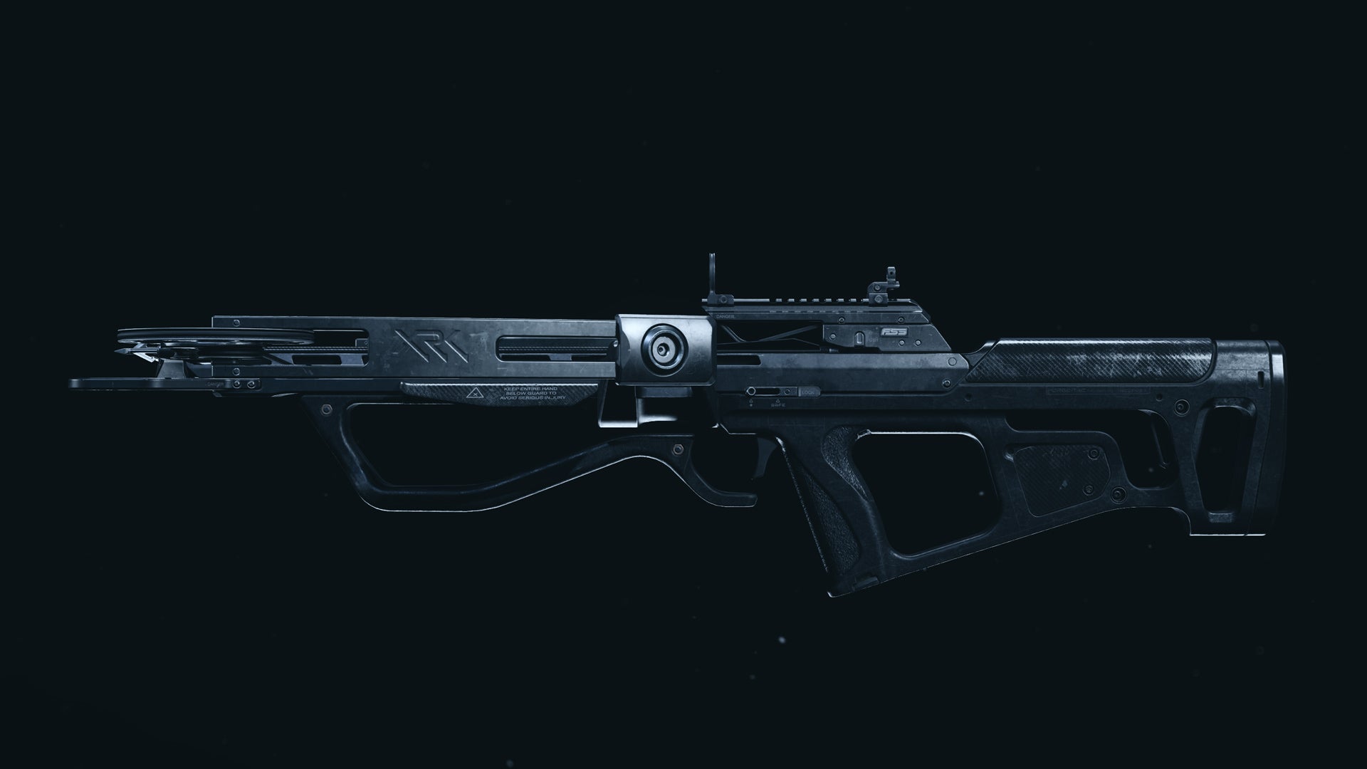 A screenshot of the Crossbow as it appears in the Call of Duty: Warzone Gunsmith.