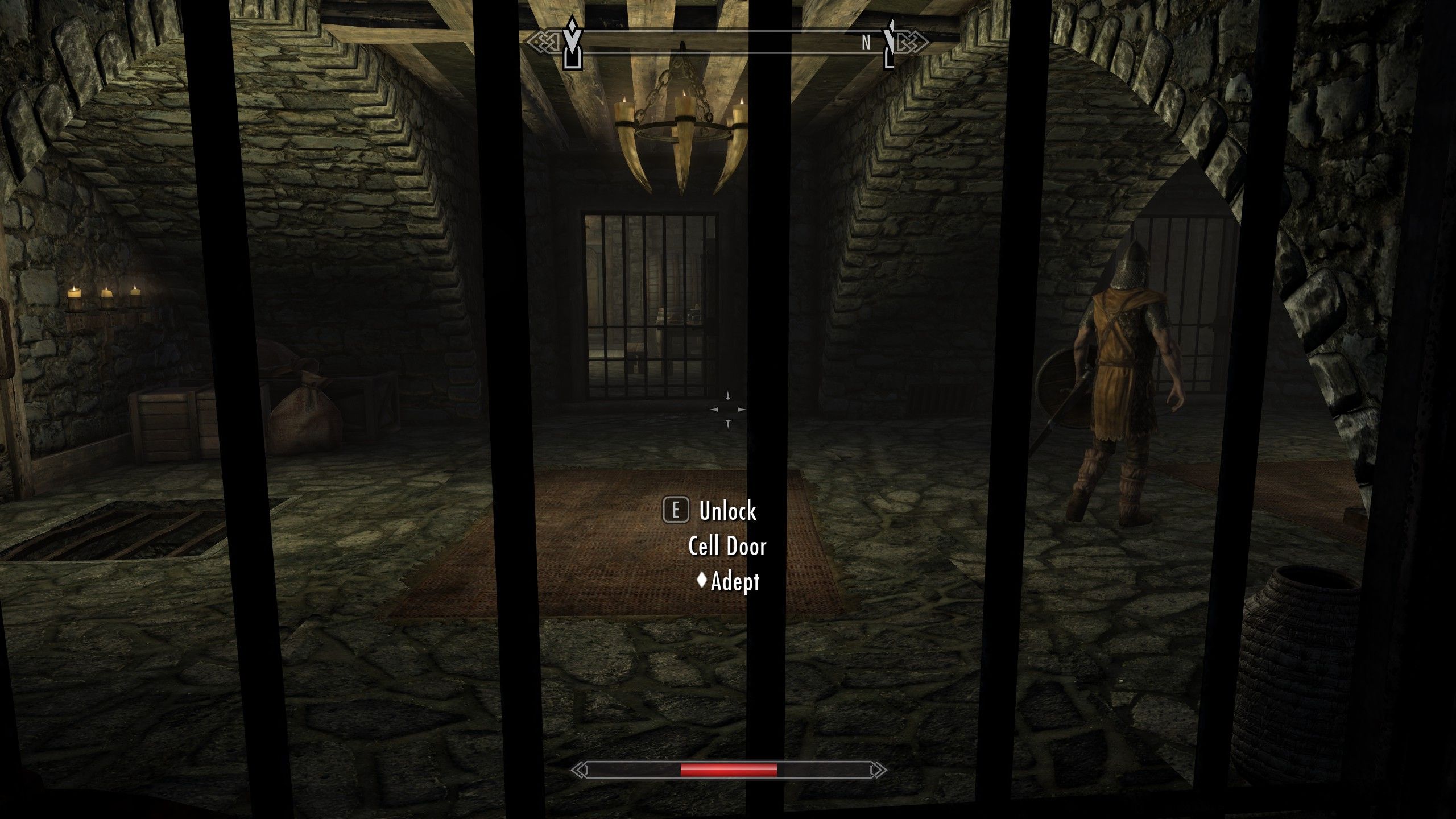 A dark dungeon in The Elder Scrolls V: Skyrim