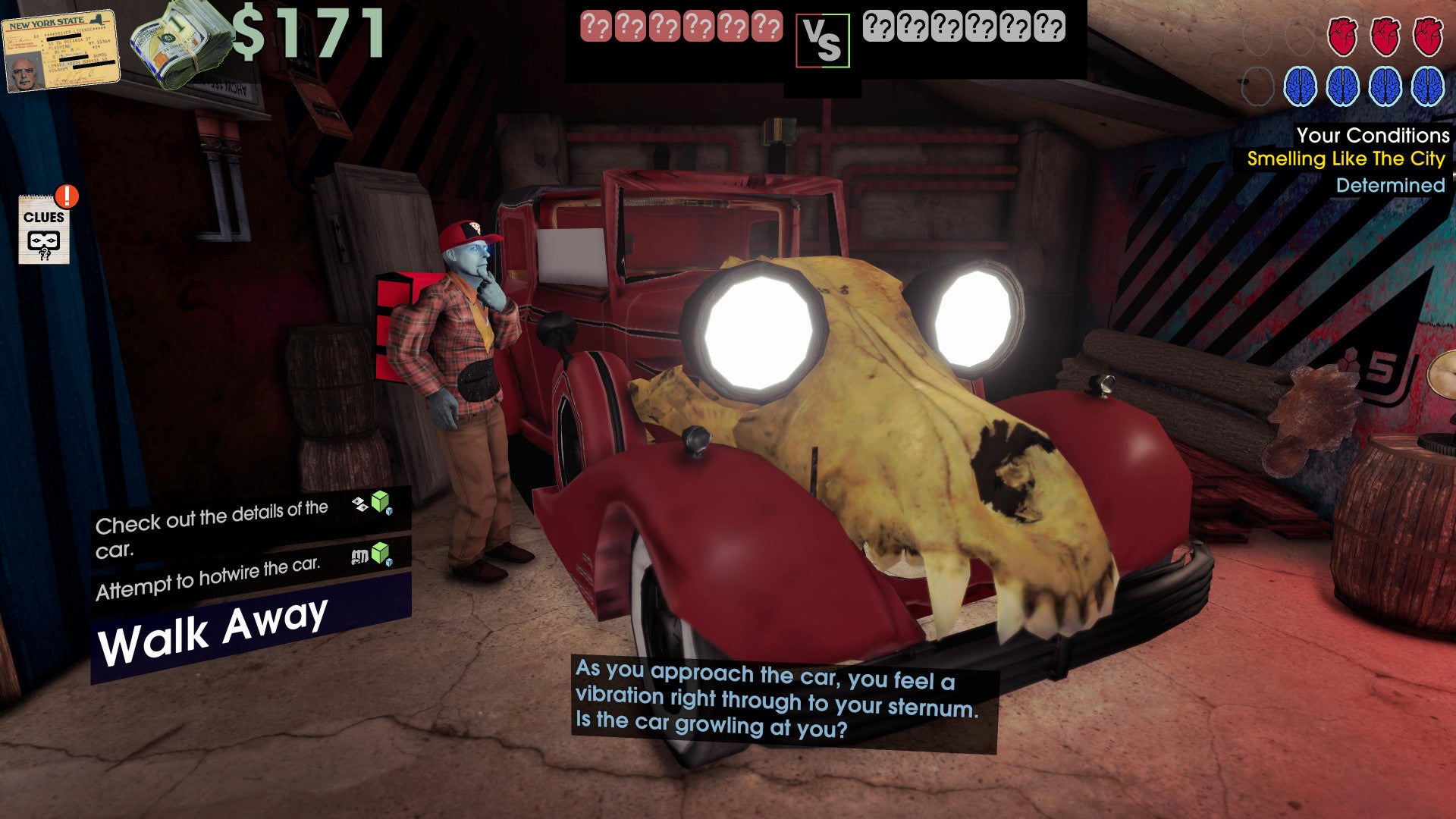 A car built from a giant animal skill in a Betrayal At Club Low screenshot.