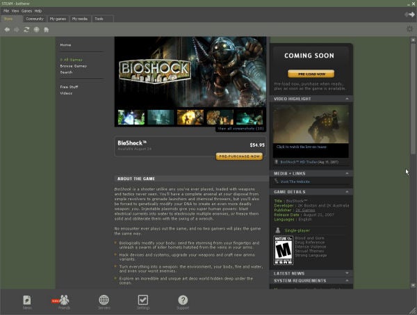 Image for Bioshock Opens Airlock On Steam Fnarrr