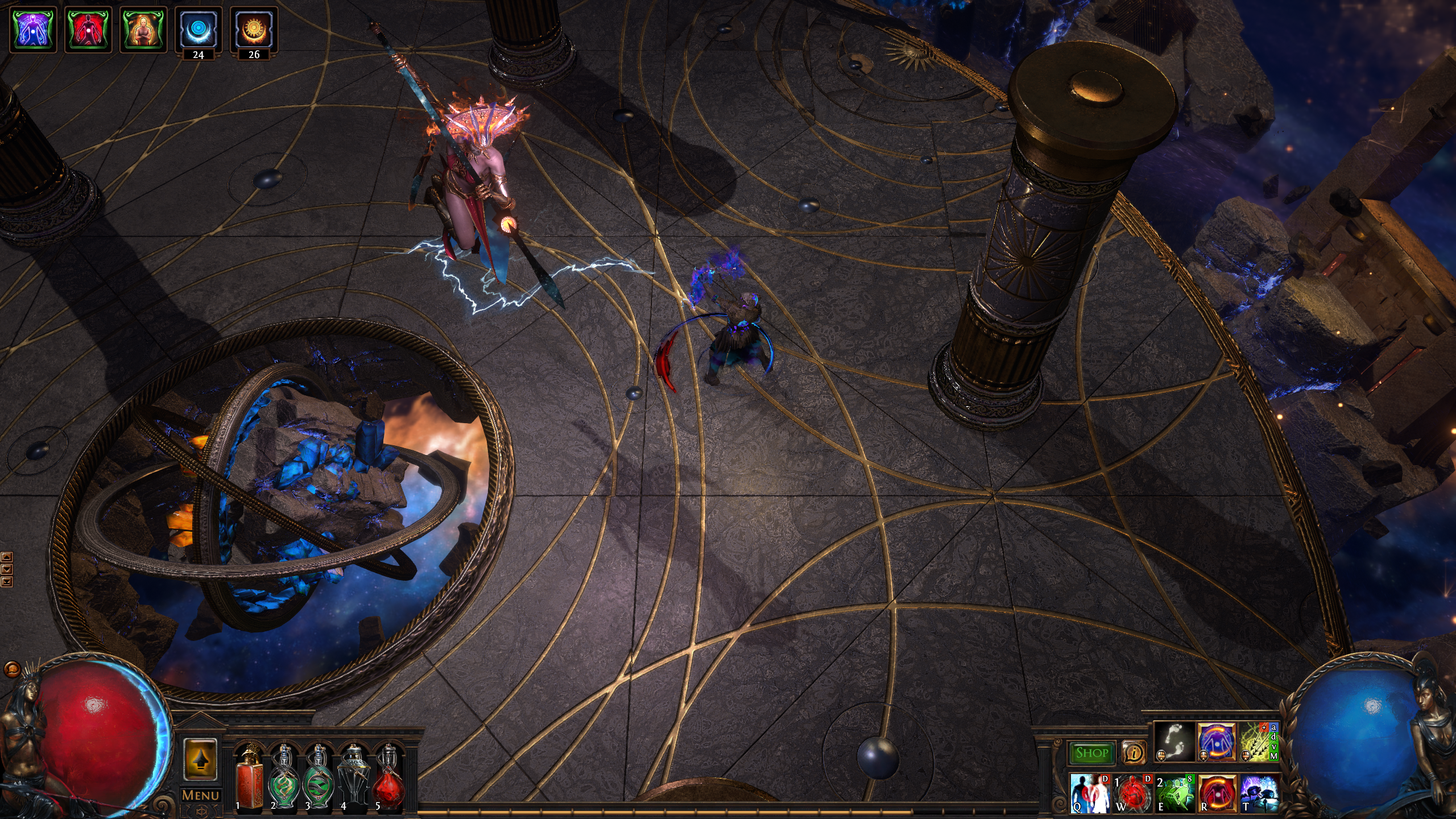 The Black Star boss fight in Path Of Exile