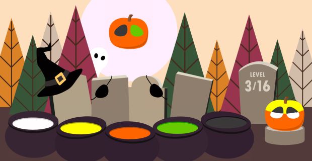 Image for Boo! is a pumpkin-painting puzzler for spooky month