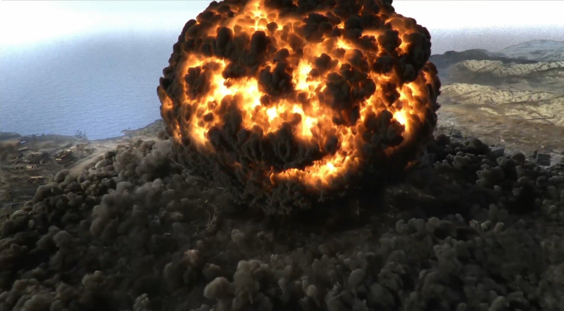 Call Of Duty: Warzone - A nuclear explosion covers the Verdansk map