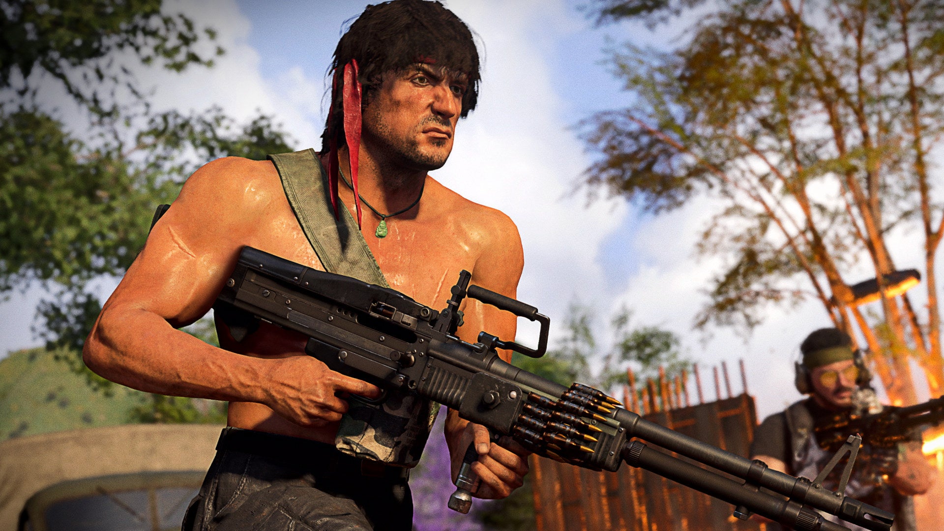 John Rambo in a Call Of Duty: Warzone screenshot.