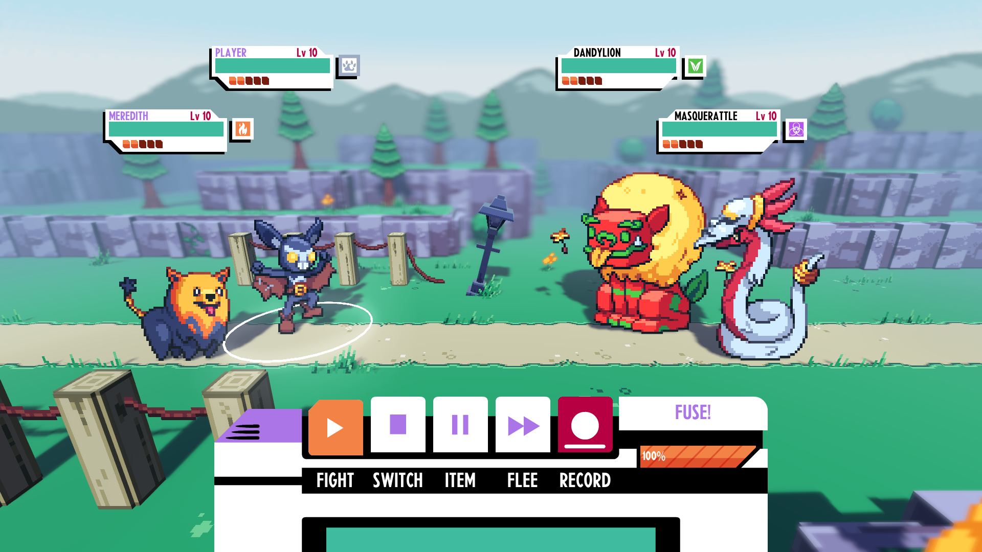 Image for Cassette Beasts looks like a PC Pokémon where you can smoosh critters together