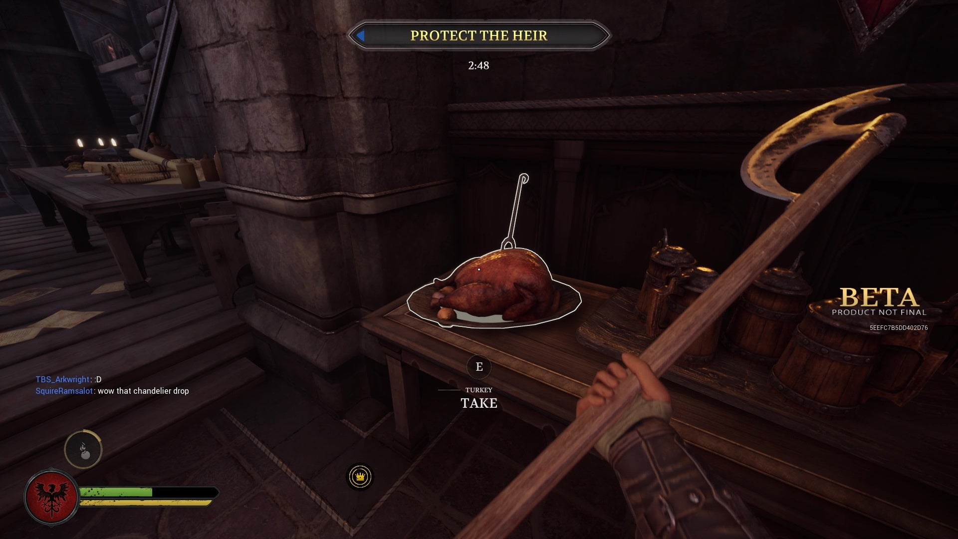 I stare at a roasted turkey in Chivalry 2, it looks tasty.