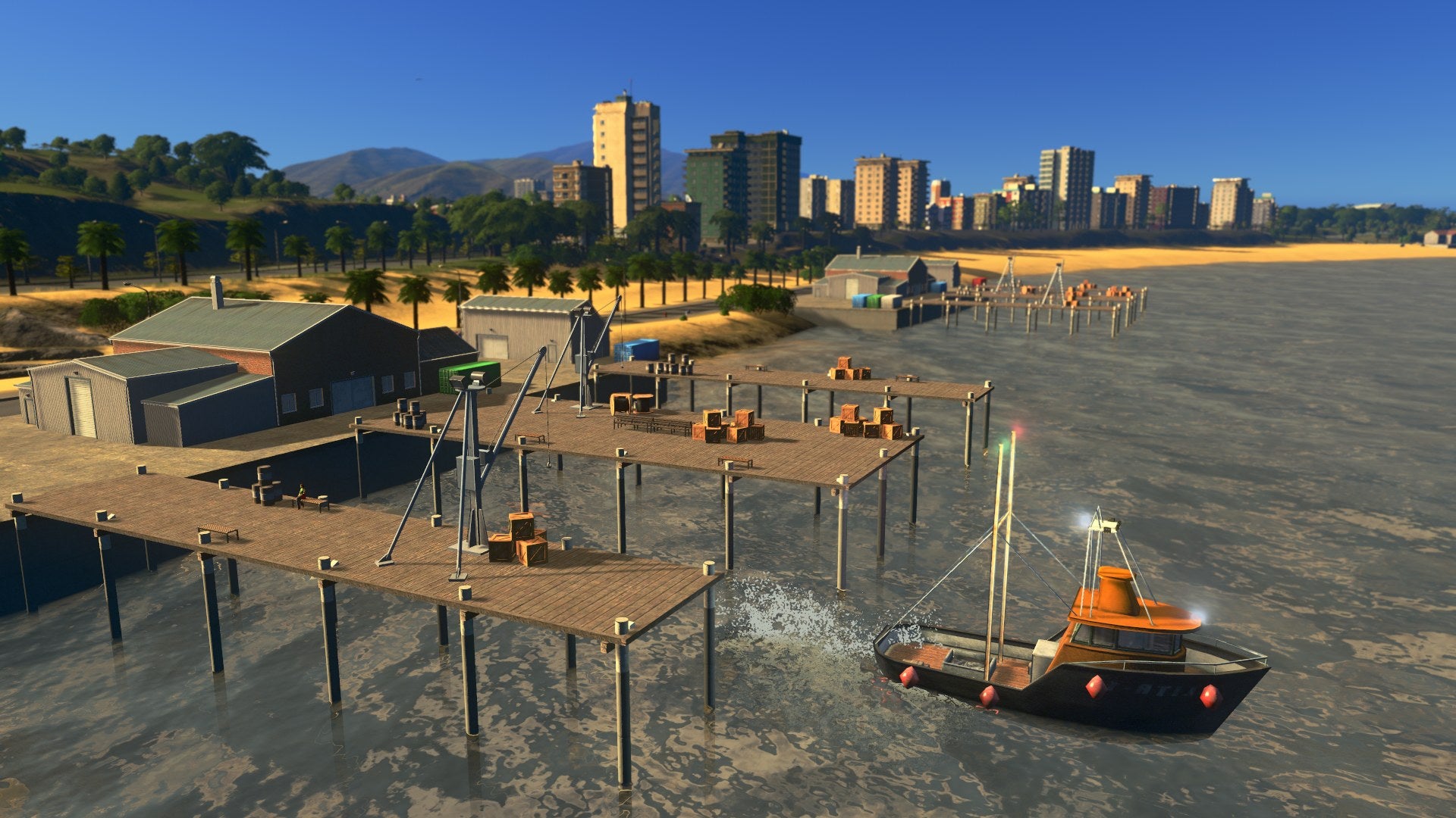 Image for Cities: Skylines is gone fishing with the Sunset Harbor expansion