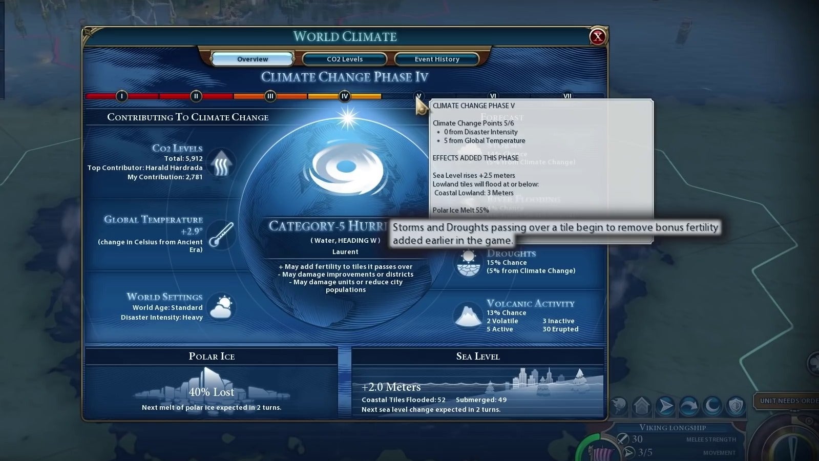 Image for Civilization VI: Gathering Storm makes climate change slower but meaner today